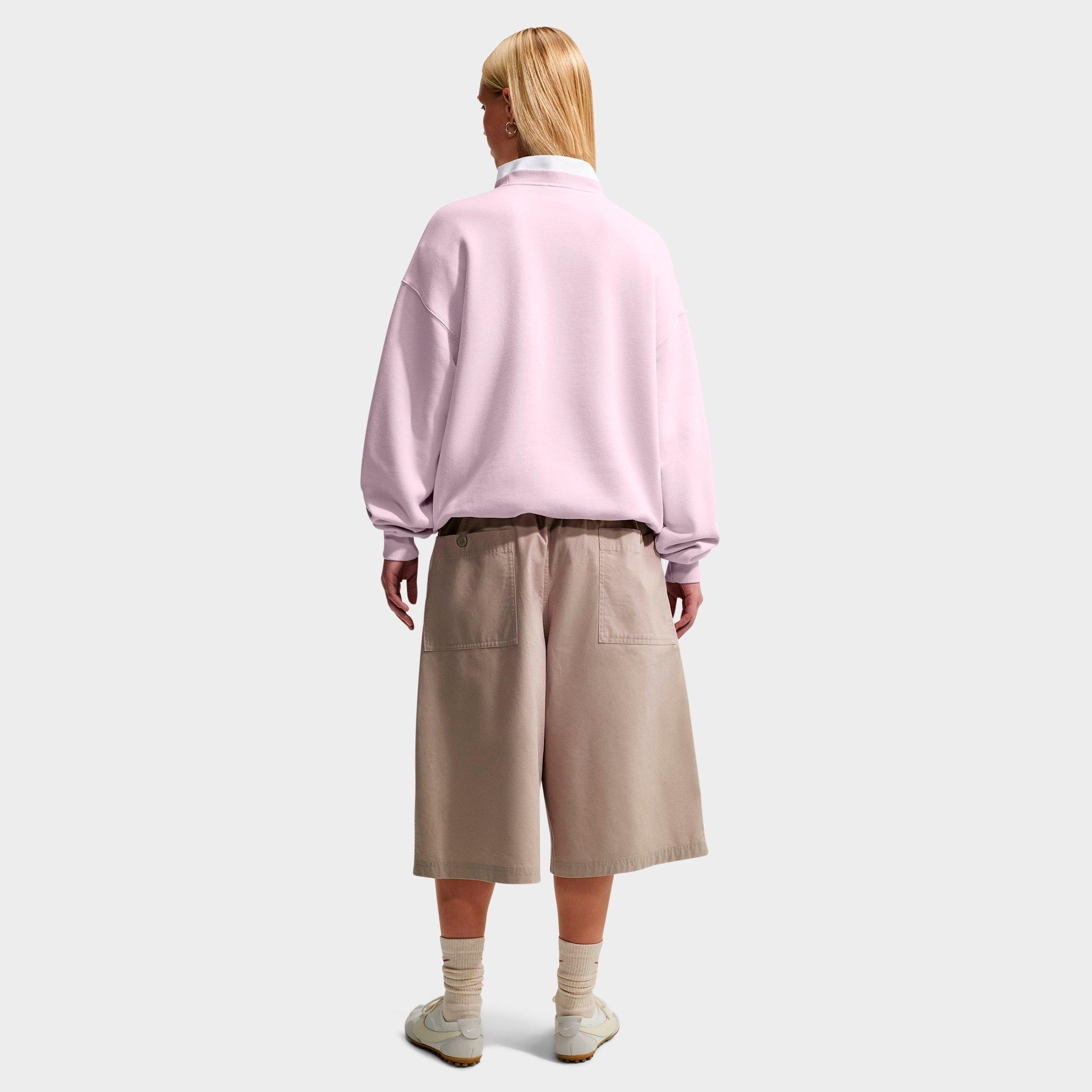 Women's Nike Studio Fleece Medium Weight "Graphic Pack" Embossed Oversized Crewneck Sweatshirt