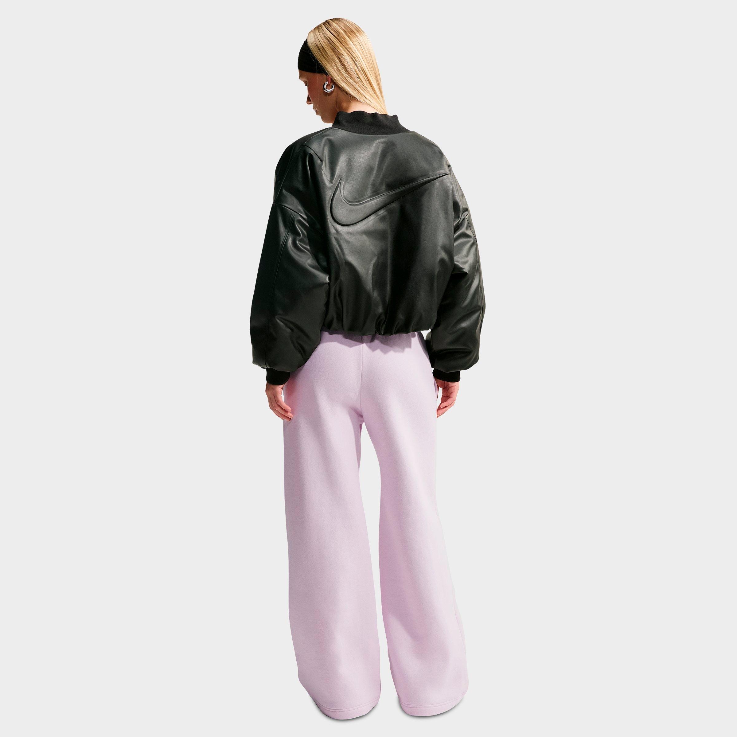 Women's Nike Studio Fleece Medium Weight "Graphic Pack" Embossed Mid-Rise Wide-Leg Pants