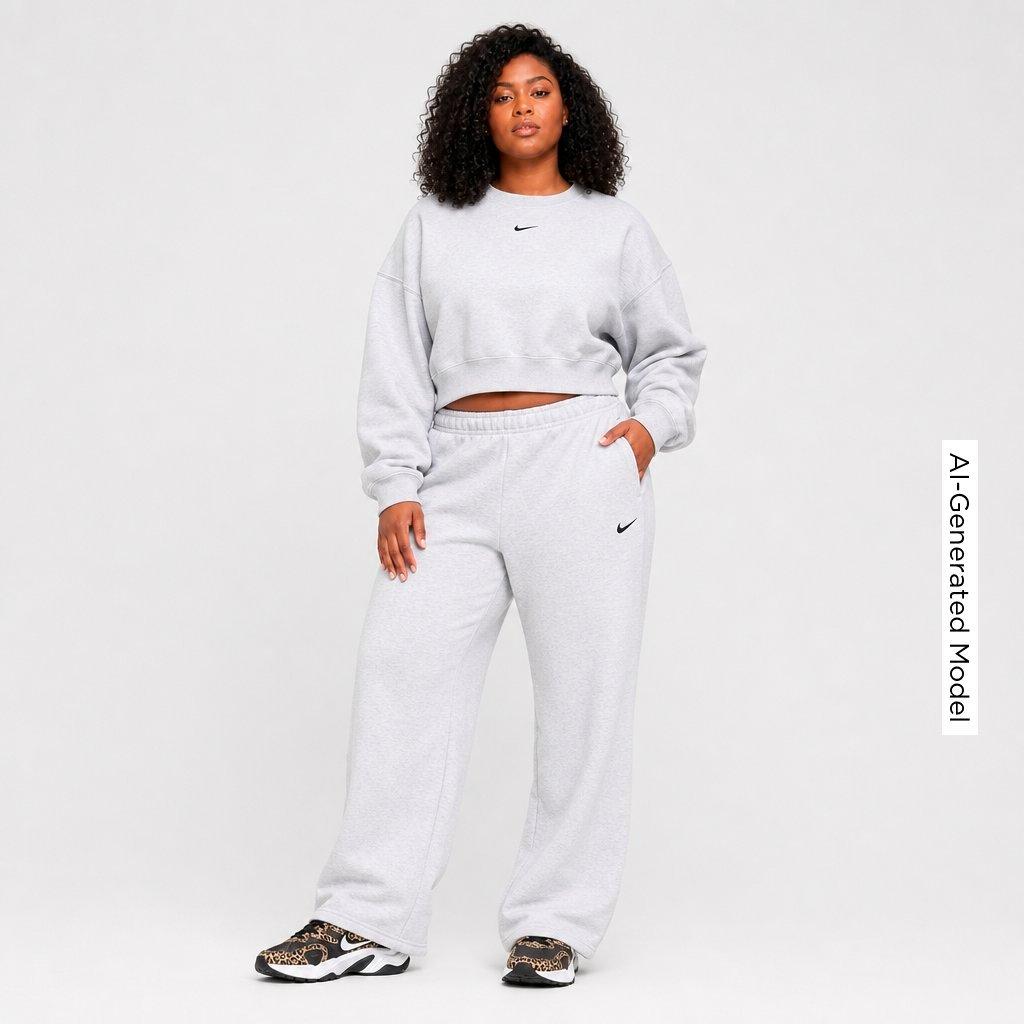 Women's Nike Studio Fleece Medium-Weight Wide-Leg Pants