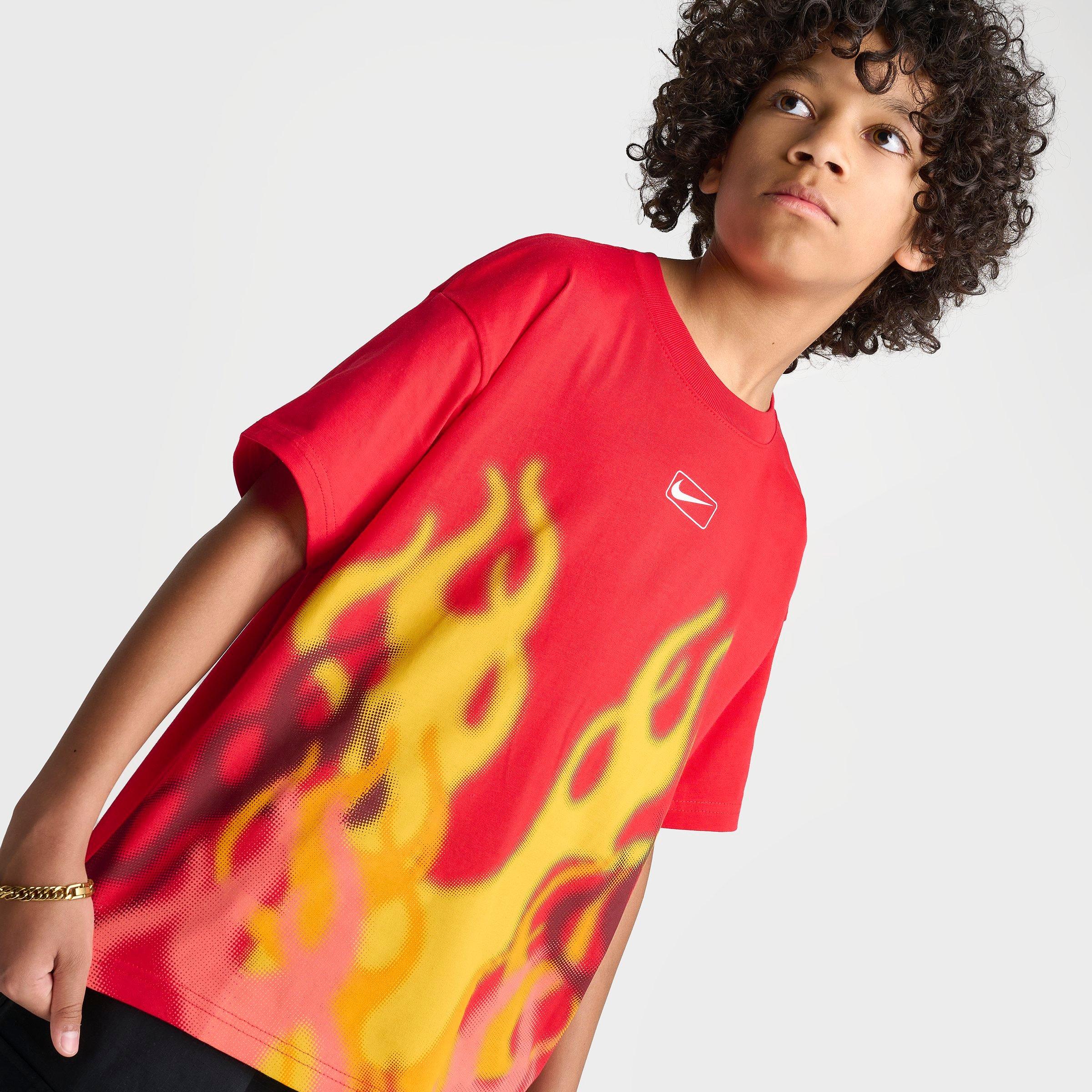 Boys' Big Kids' Nike Sportswear M90 Flame T-Shirt