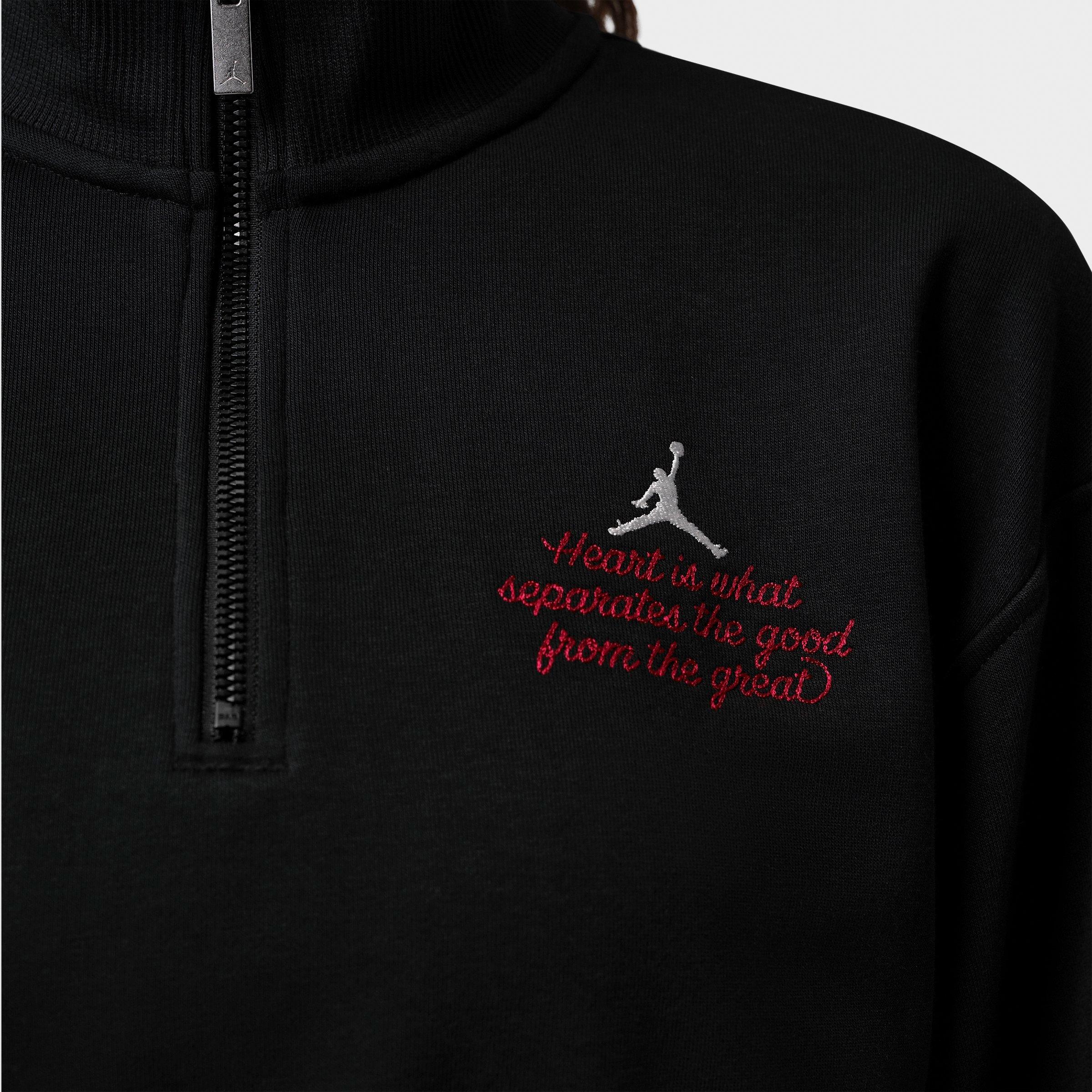 Women's Jordan Brooklyn Fleece Cropped Quarter-Zip Top