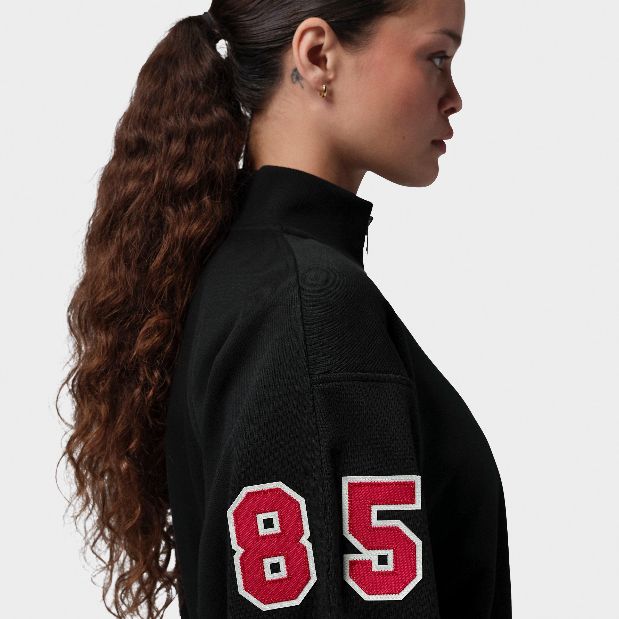 Women's Jordan Brooklyn Fleece Cropped Quarter-Zip Top
