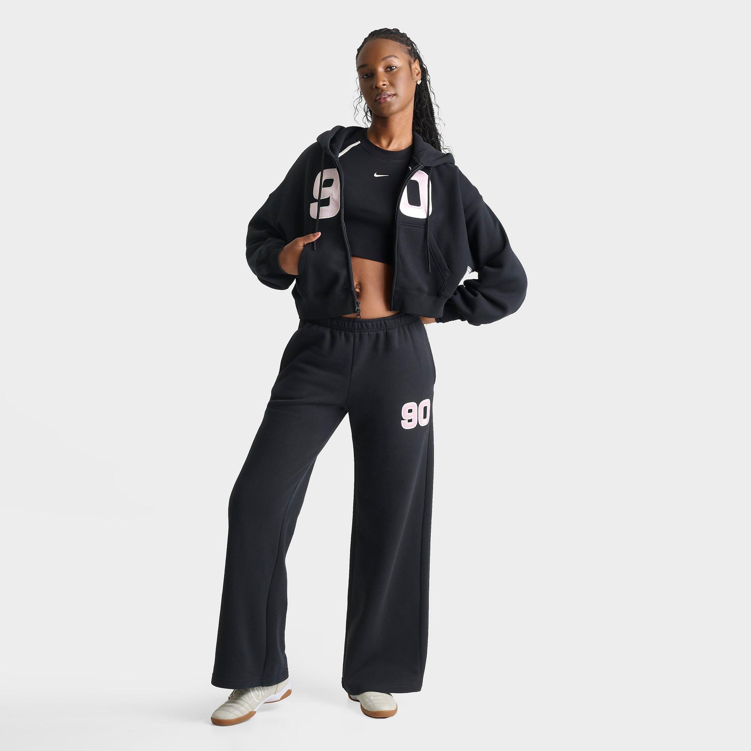 Women's Nike Studio Fleece Medium-Weight "90" Oversized Cropped Full-Zip Sweatshirt