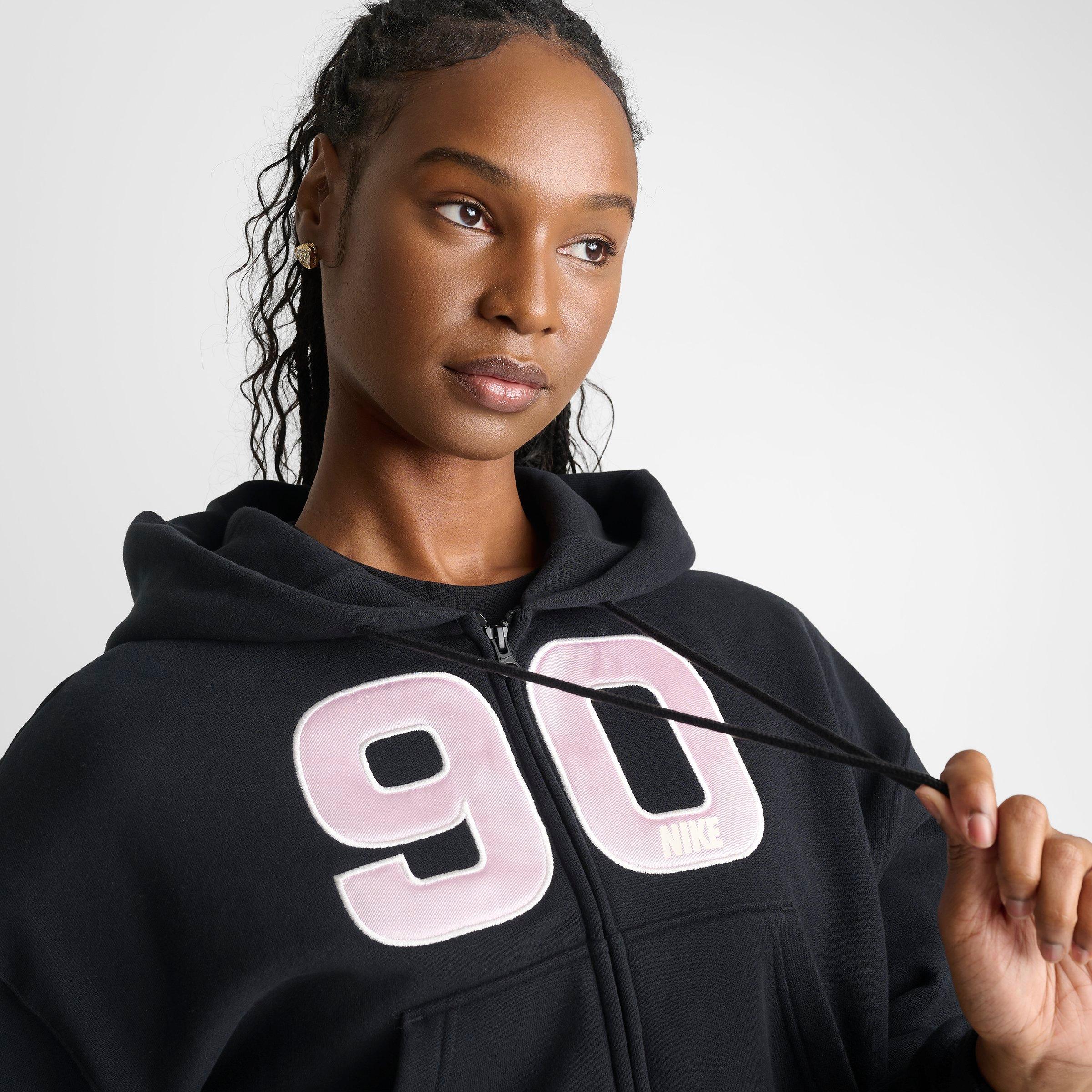 Women's Nike Studio Fleece Medium-Weight "90" Oversized Cropped Full-Zip Sweatshirt