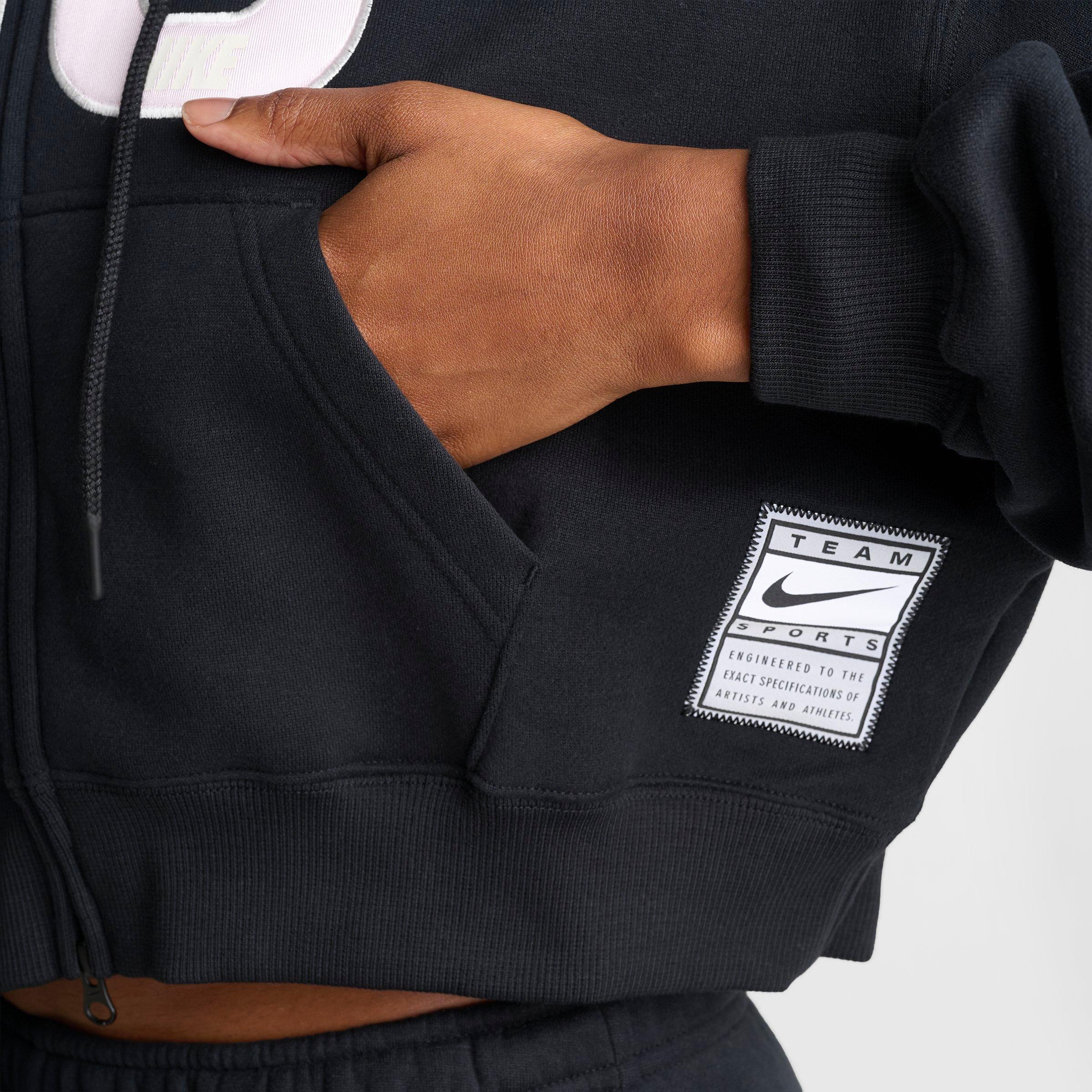 Women's Nike Studio Fleece Medium-Weight "90" Oversized Cropped Full-Zip Sweatshirt