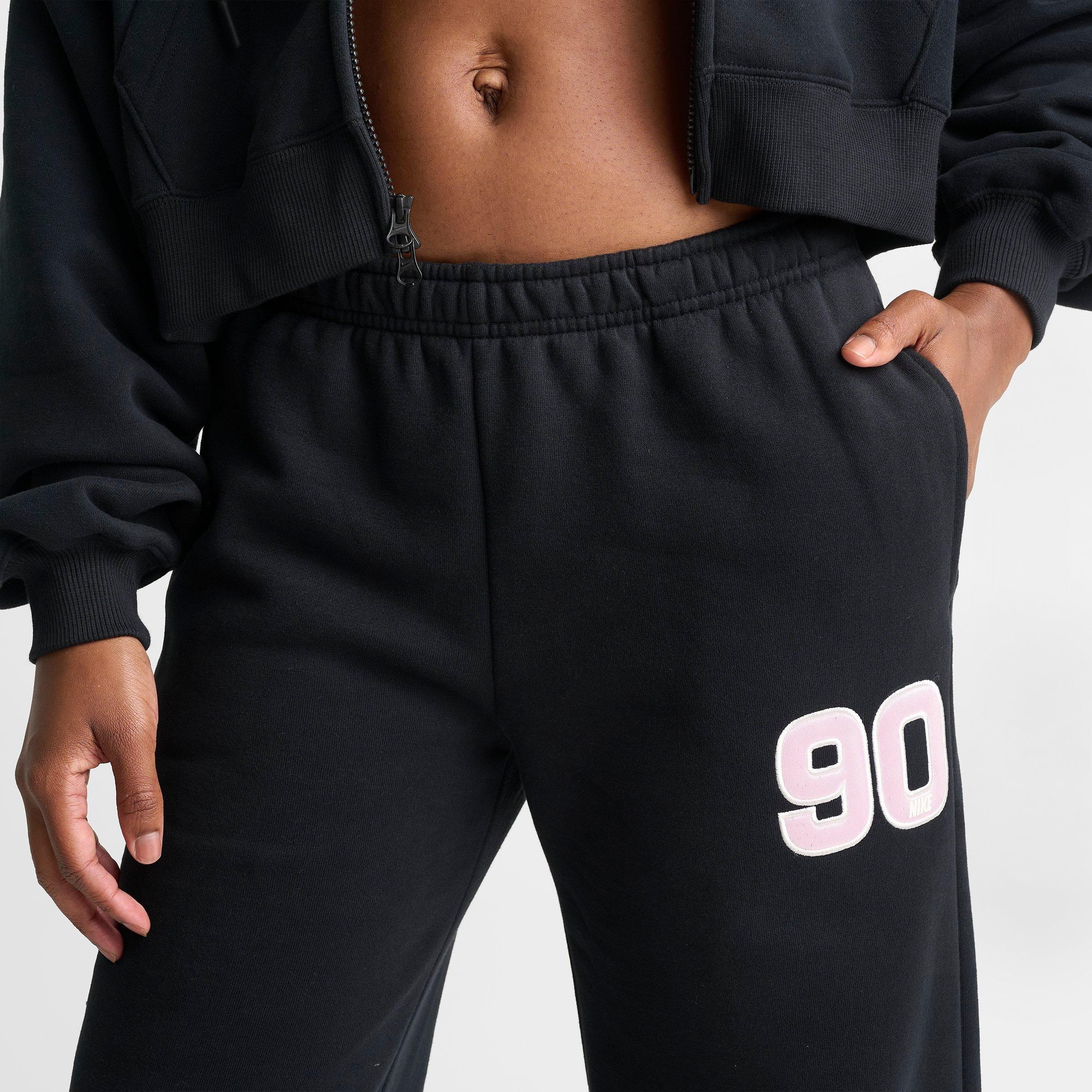 Women's Nike Studio Fleece Medium-Weight "90" Mid-Rise Wide-Leg Pants