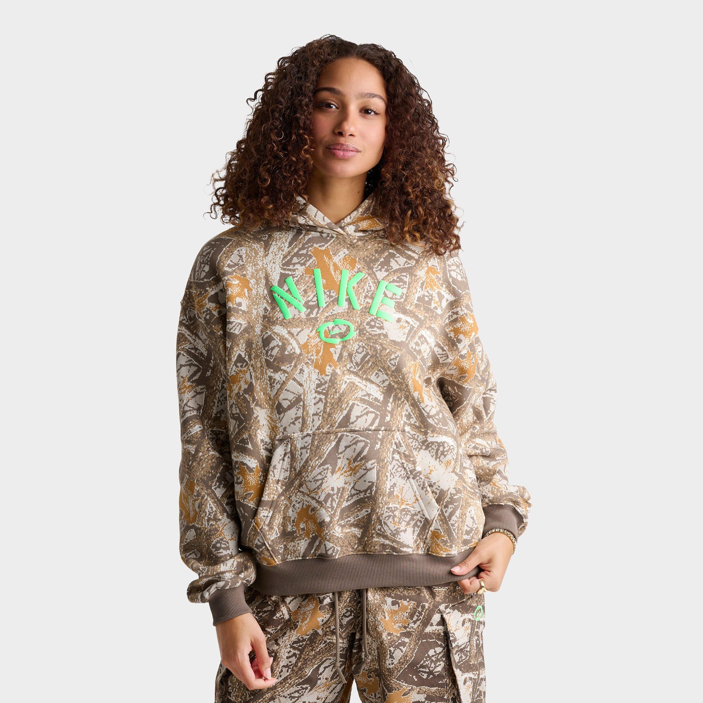 Women's Nike Studio Fleece Medium-Weight Camo Oversized Pullover