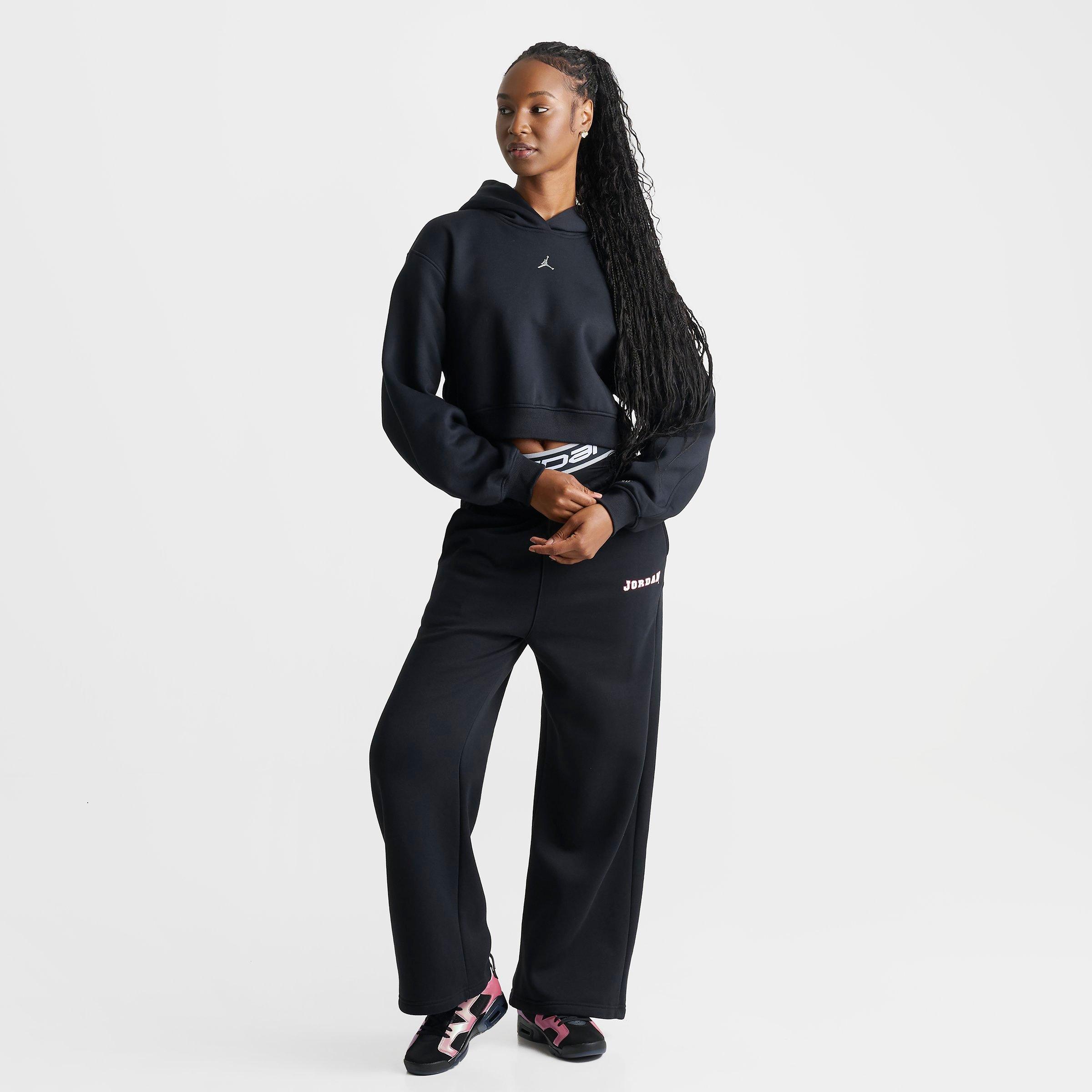 Women's Jordan Brooklyn Fleece Gel Logo Cropped Pullover Hoodie
