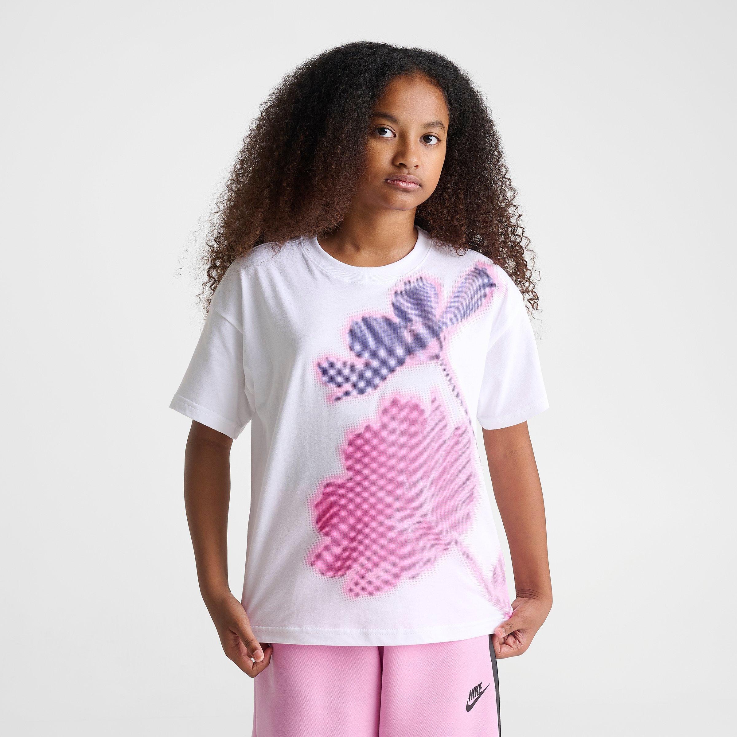 Girls' Big Kids' Nike Sportswear Essentials Floral Boyfriend T-Shirt