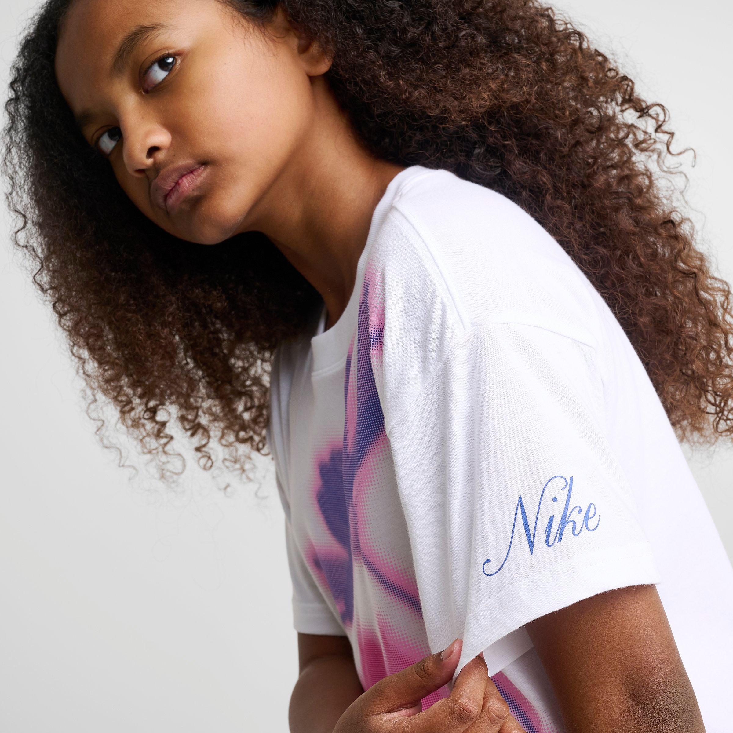 Girls' Big Kids' Nike Sportswear Essentials Floral Boyfriend T-Shirt