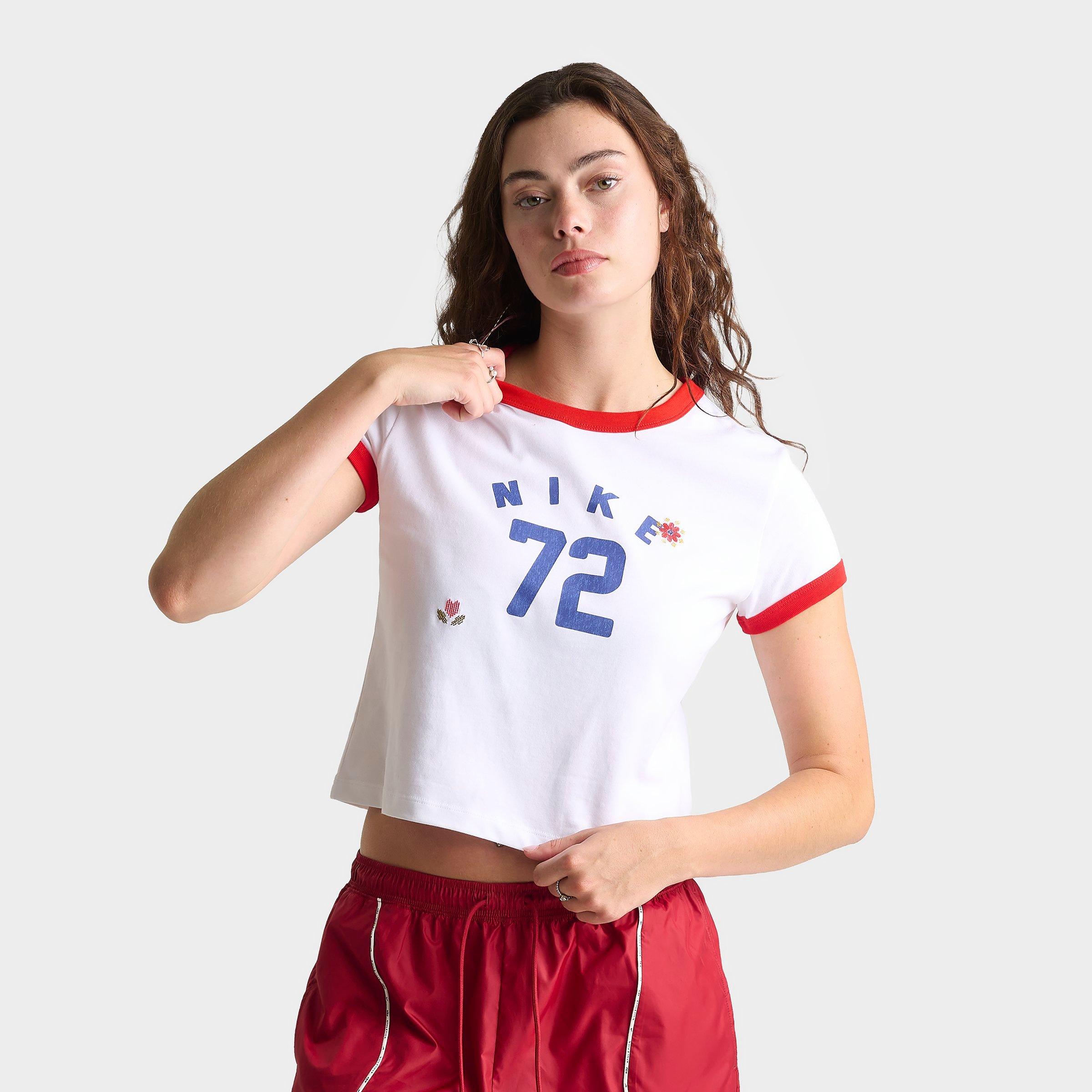 Women's Nike Sportswear Floral Cropped Ringer T-Shirt