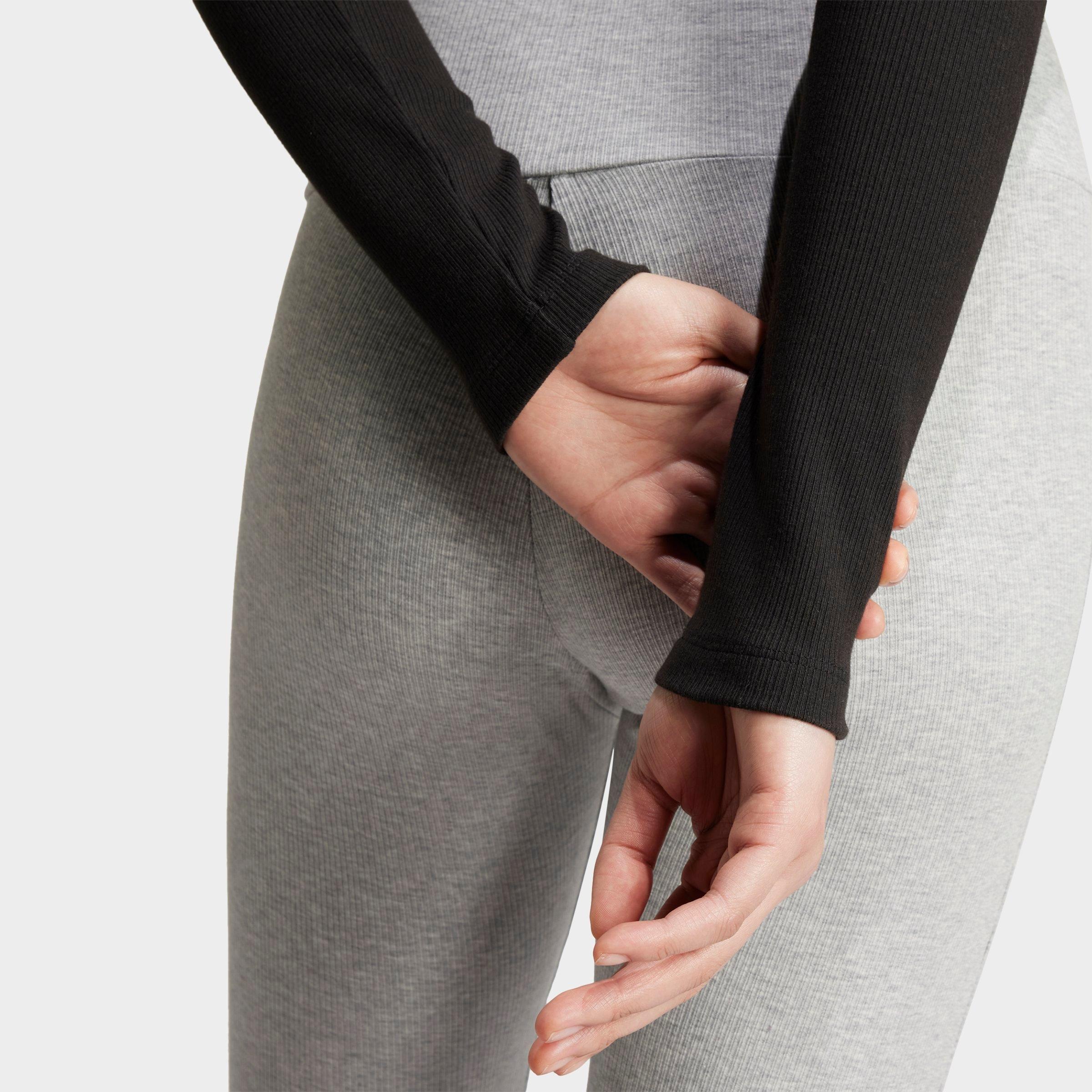 Women's adidas Essentials Lifestyle Ribbed Cropped Long-Sleeve T-Shirt