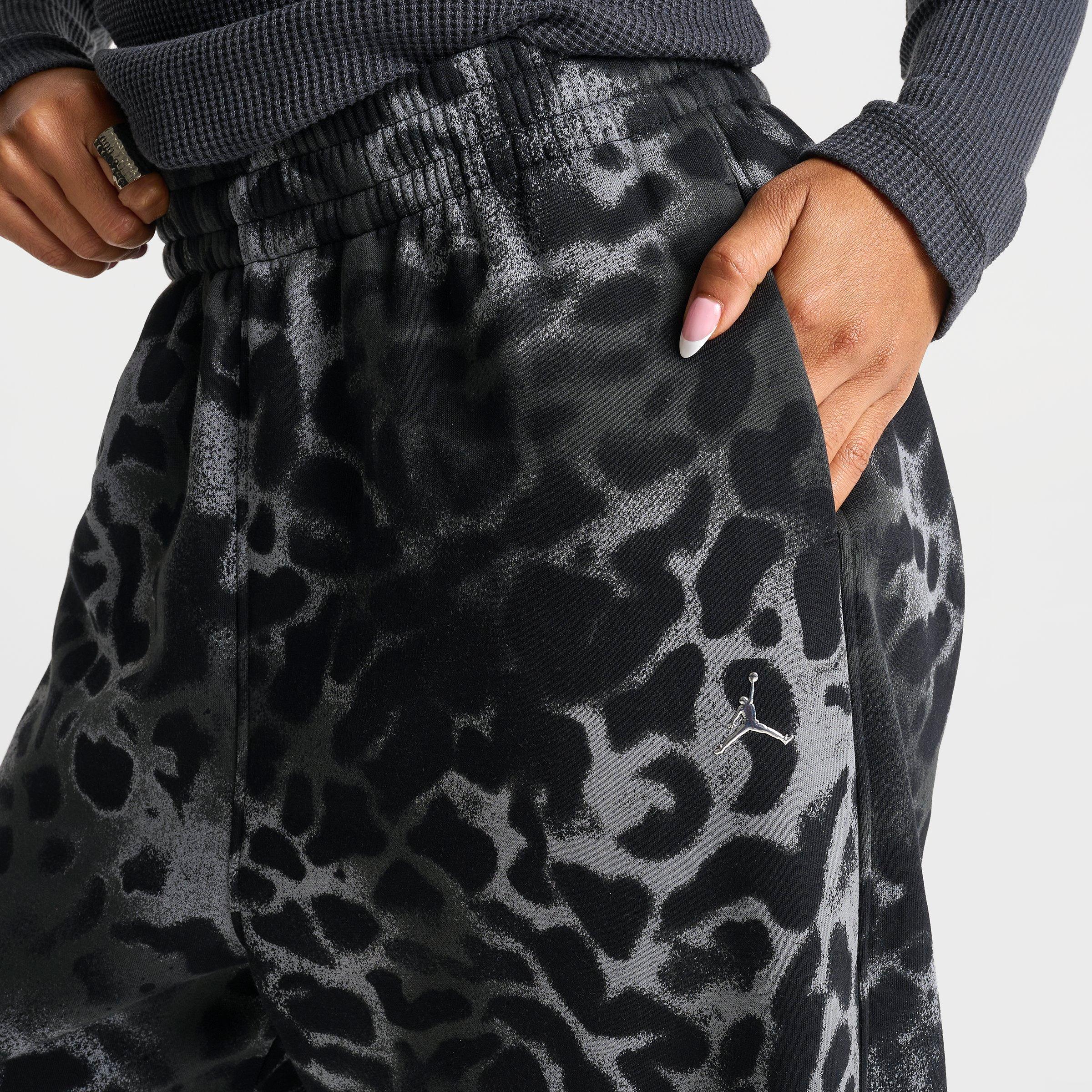 Women's Jordan Brooklyn Fleece Animal Print Wide-Leg Pants