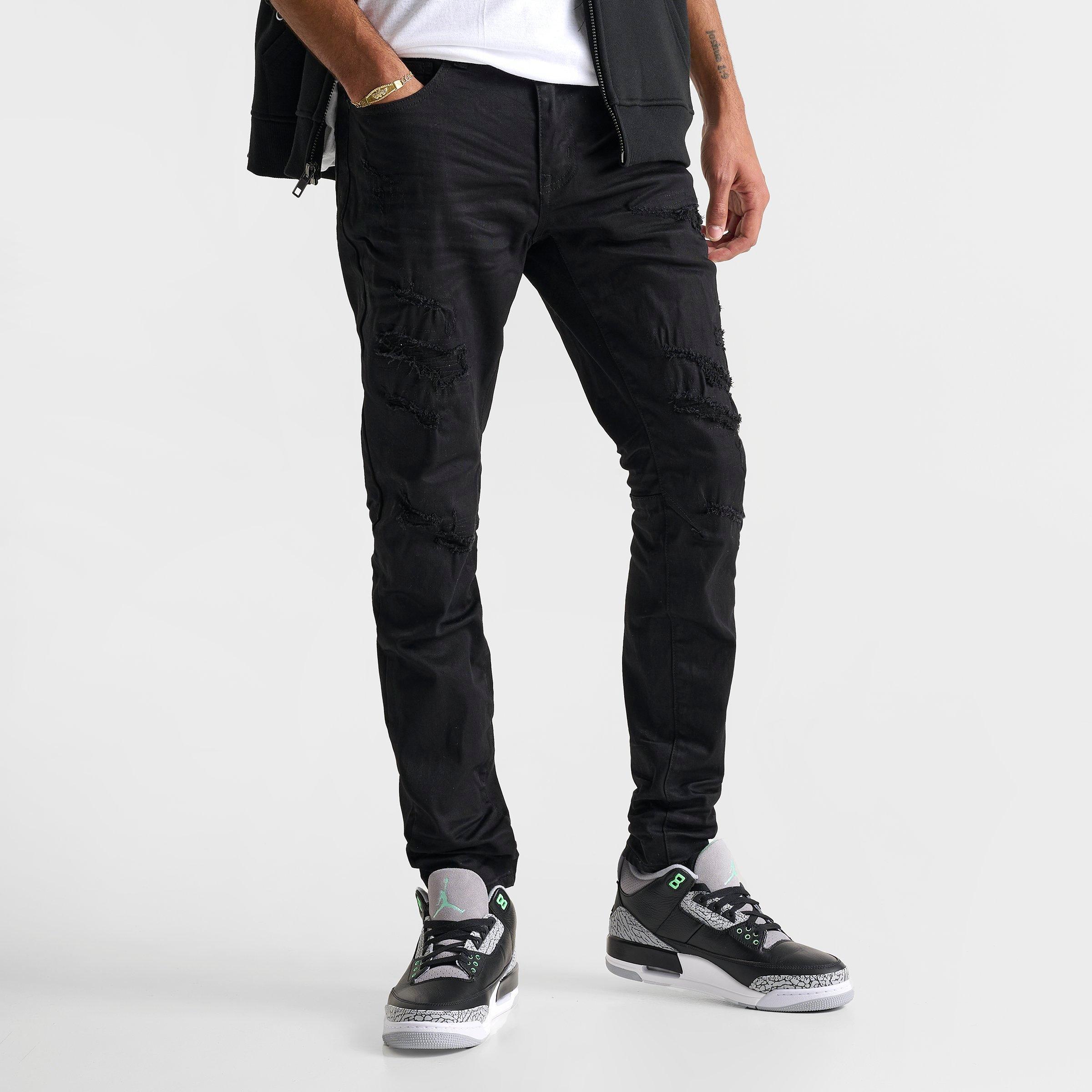 Amazon.com: Men's Slim Fit Straight Zip Pleated Washed Jeans