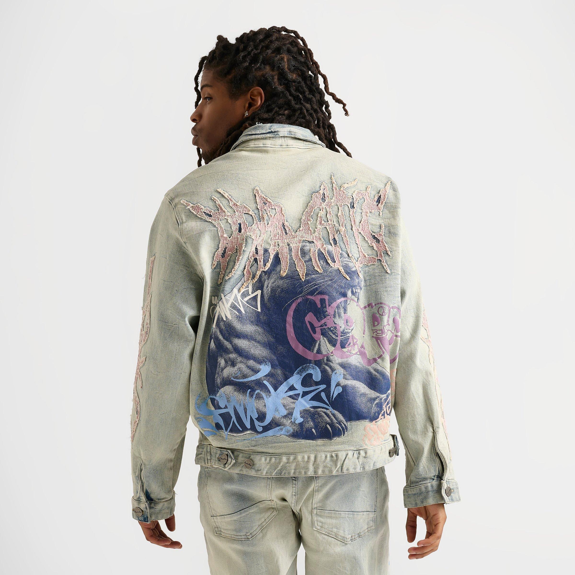 Men's Smoke Rise Dystopia Panther Denim Jacket