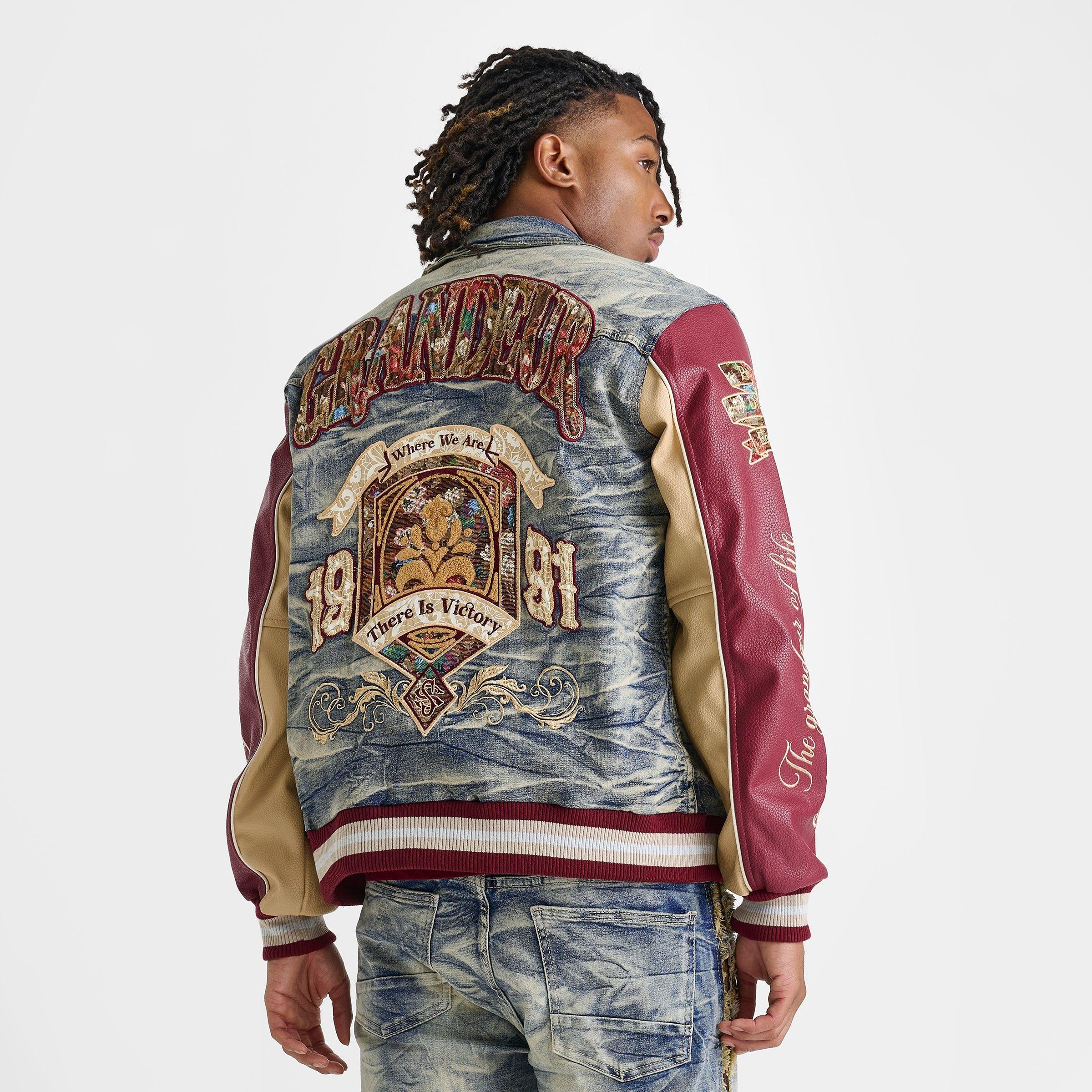 Men's Smoke Rise Academy Denim Varsity Jacket