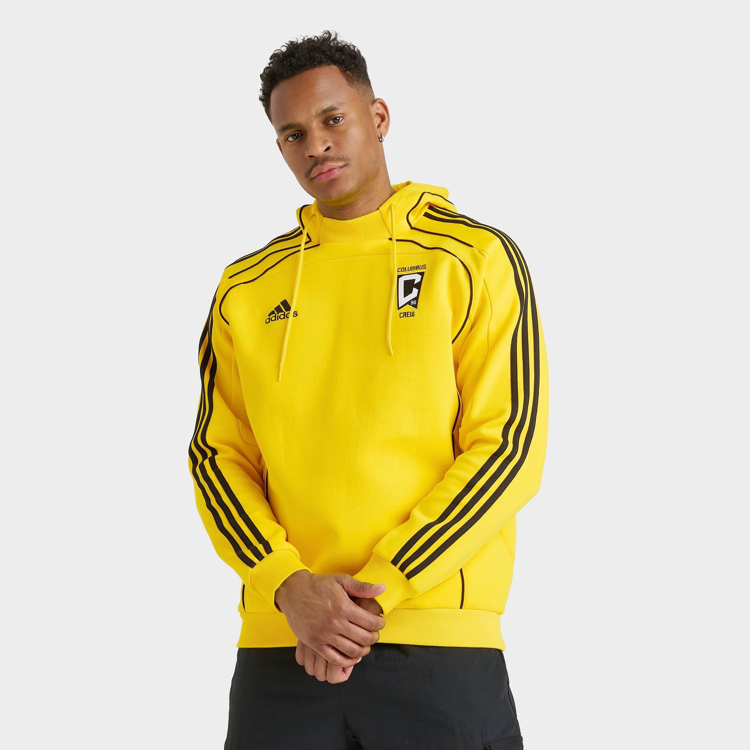 Mens Sweater Adidas Sweater Yellow Men's Adidas Columbus Crew MLS