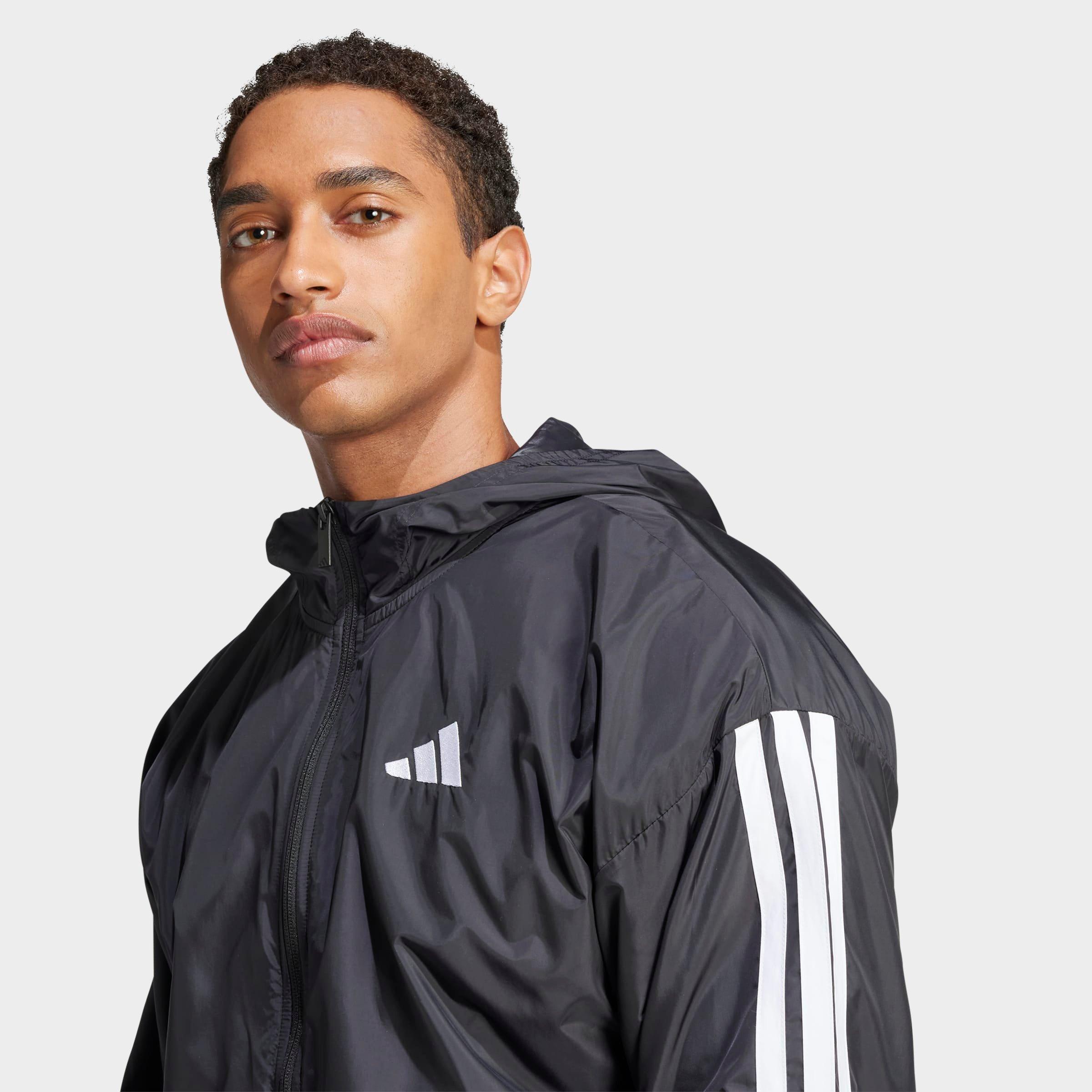 Men's adidas Essentials 3-Stripes Full-Zip Windbreaker Jacket