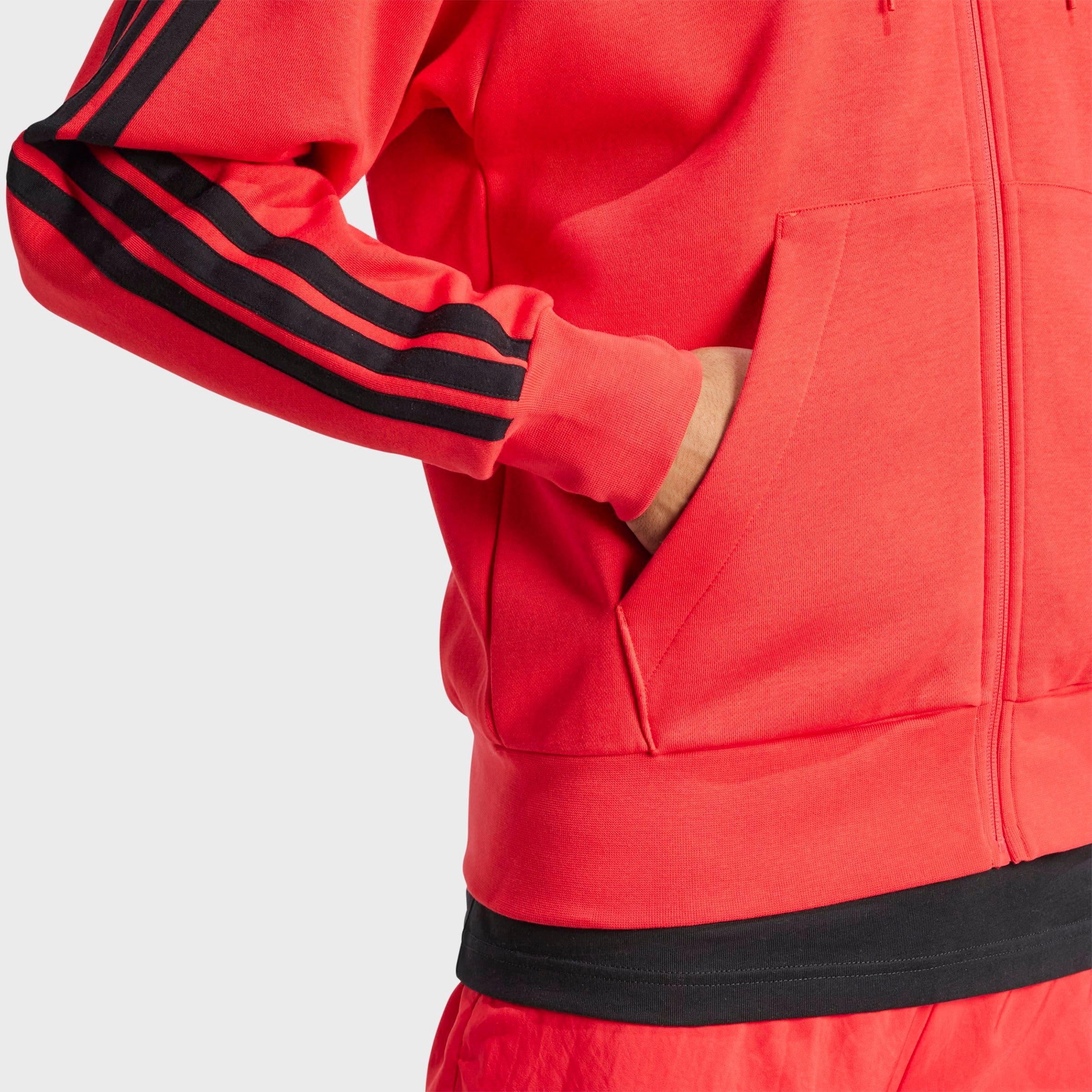 Men's adidas Essentials 3-Stripes Fleece Full-Zip Hoodie