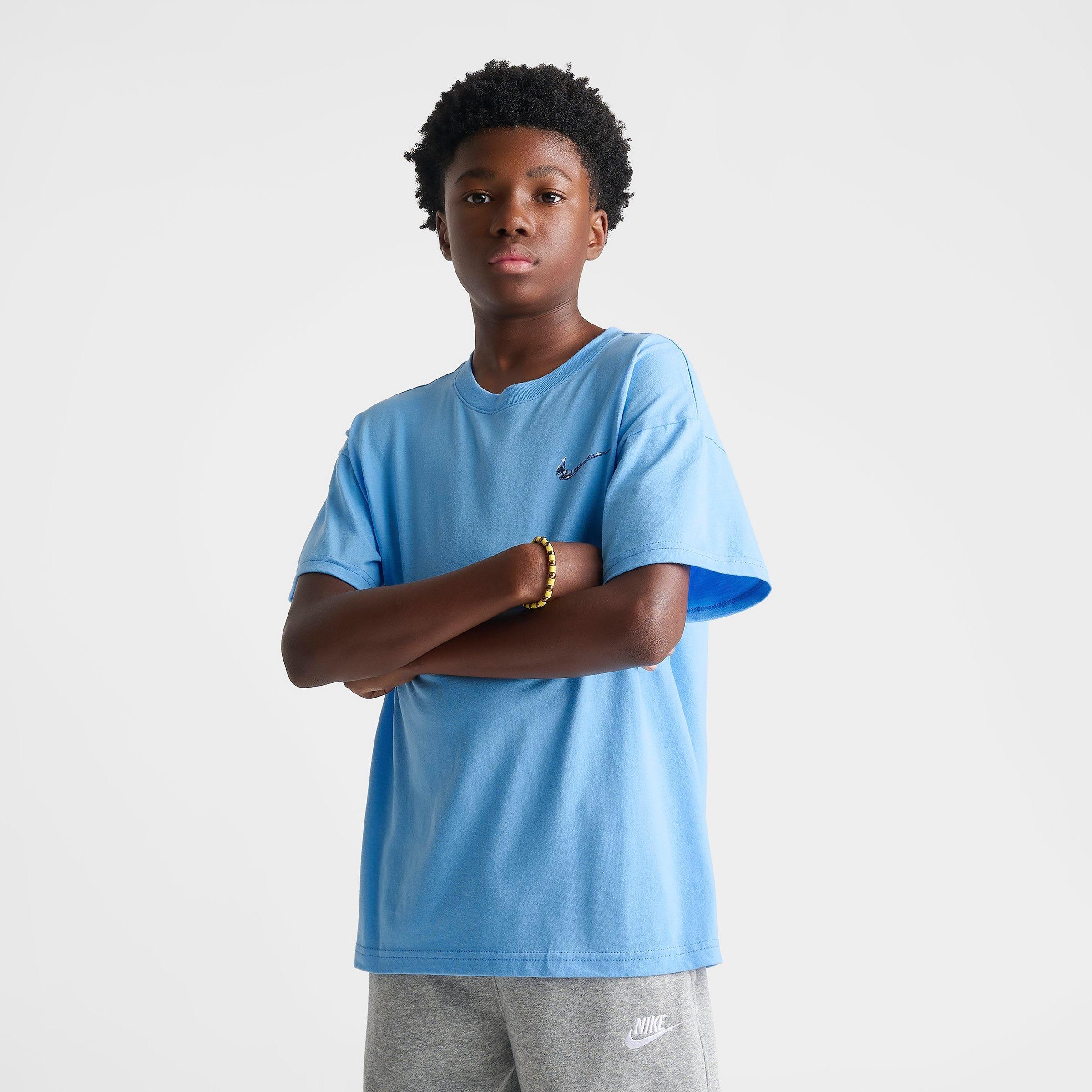 Big Kids' Nike Sportswear Swoosh Flame Back Hit T-Shirt