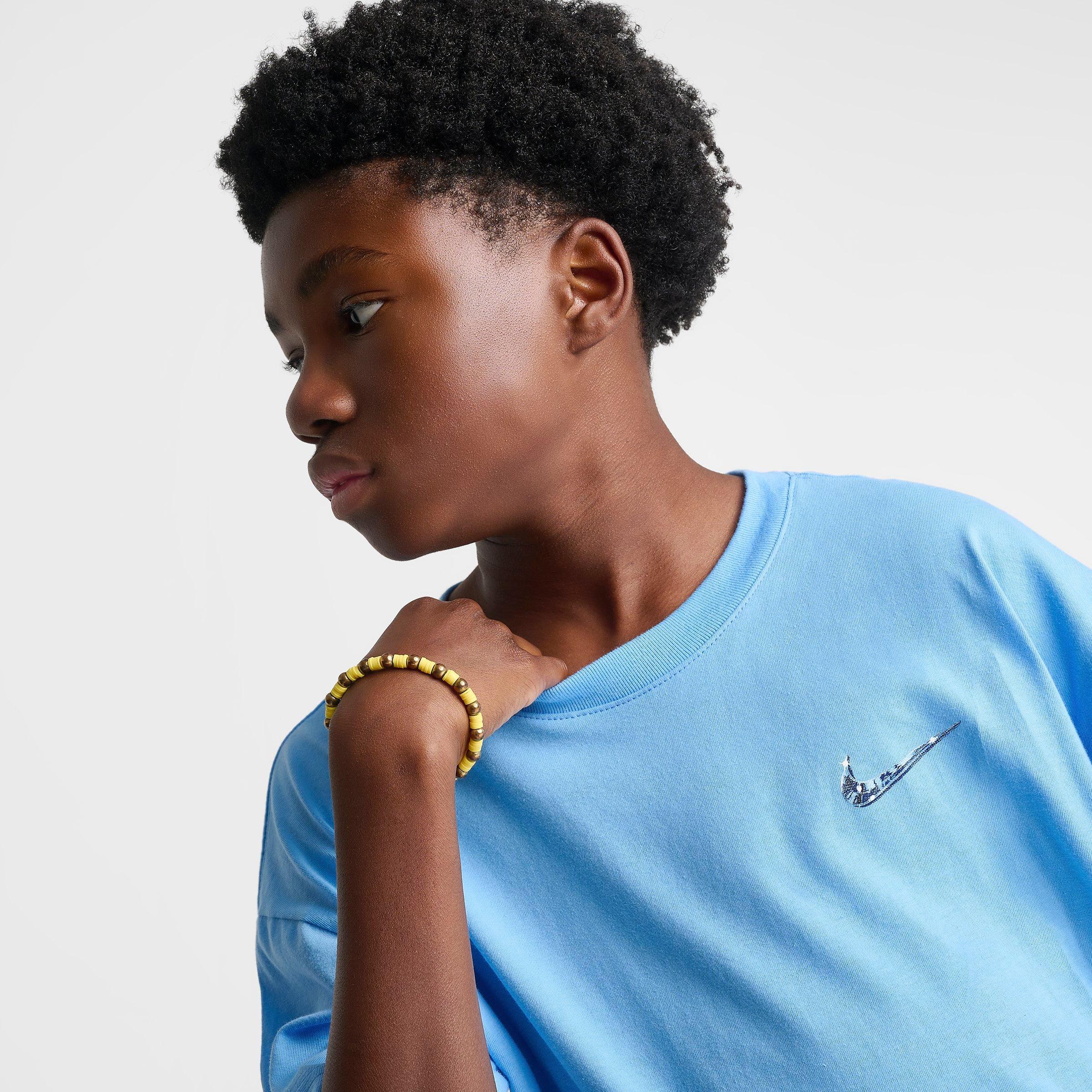 Big Kids' Nike Sportswear Swoosh Flame Back Hit T-Shirt