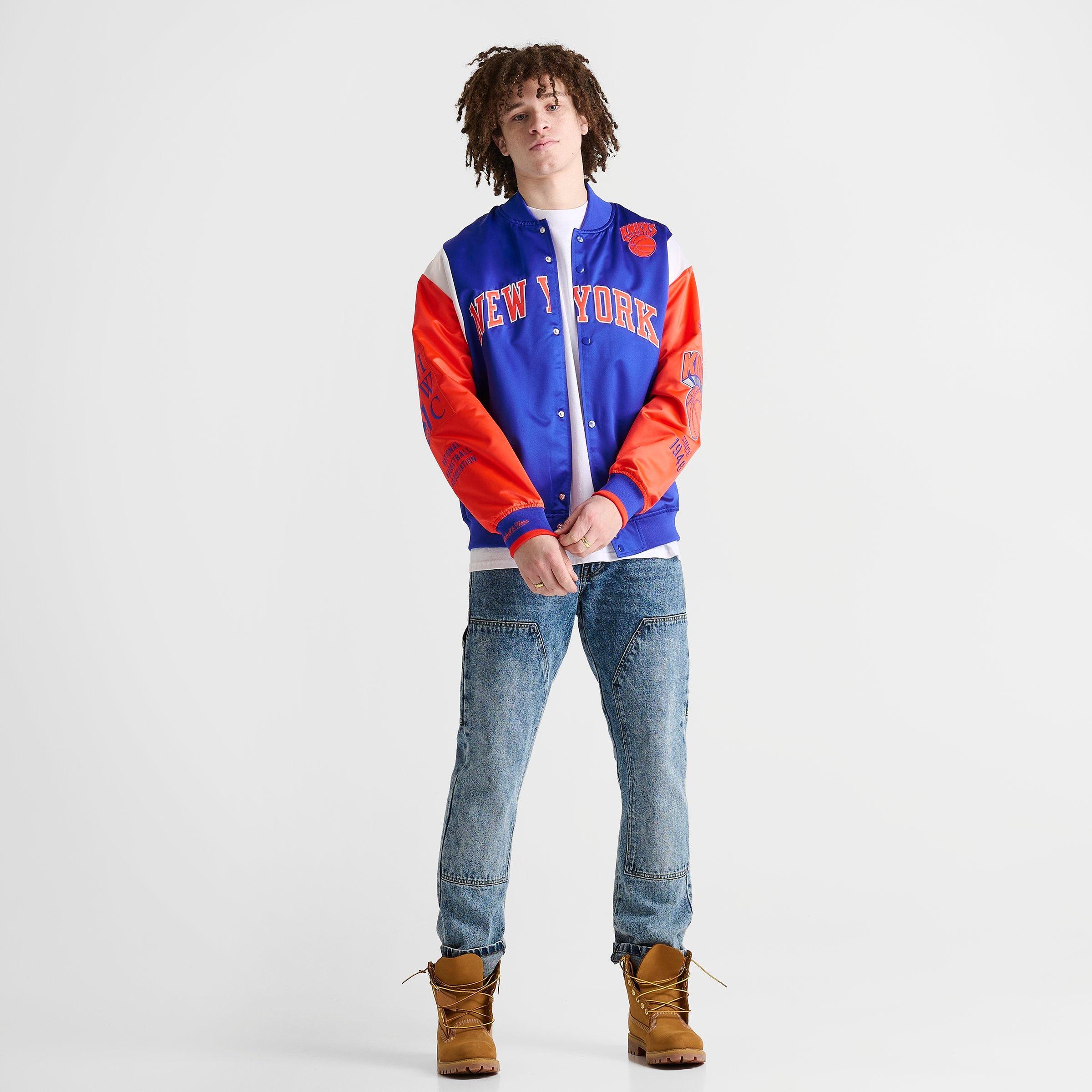 Men's Mitchell & Ness New York Knicks NBA Team Origins Satin Jacket