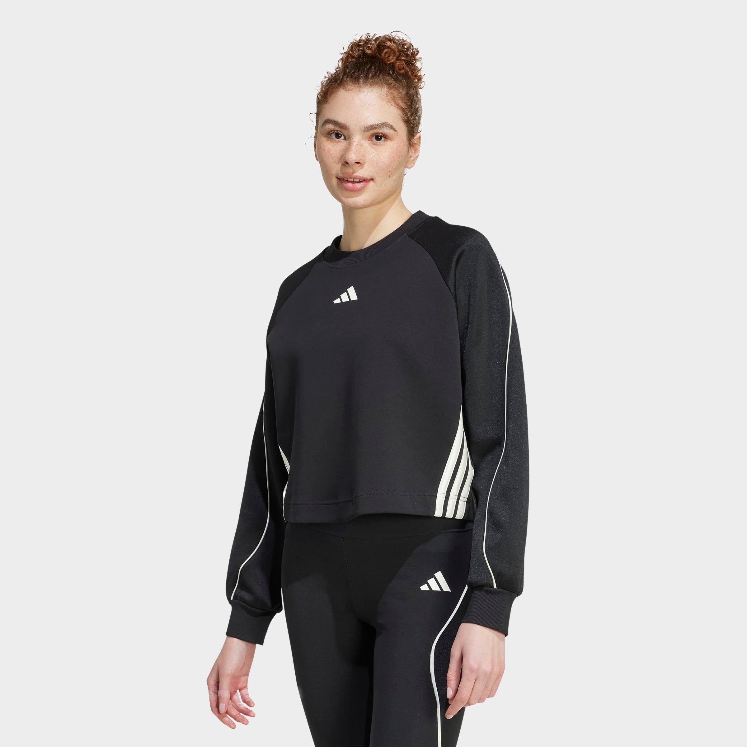 Women's adidas Stadium 3-Stripes Crewneck Sweatshirt
