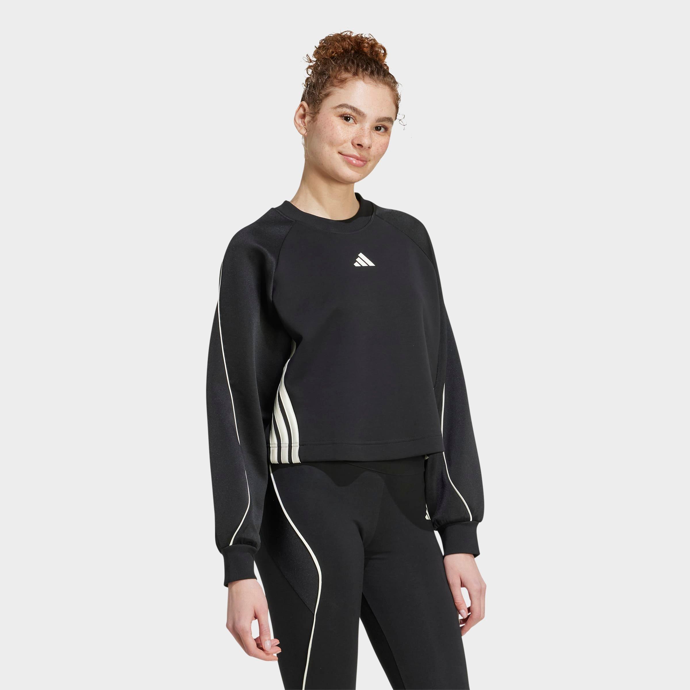 Women's adidas Stadium 3-Stripes Crewneck Sweatshirt