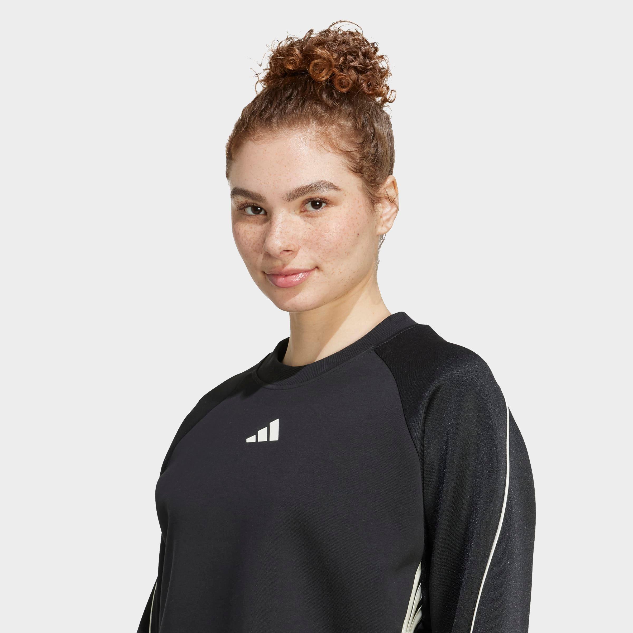 Women's adidas Stadium 3-Stripes Crewneck Sweatshirt