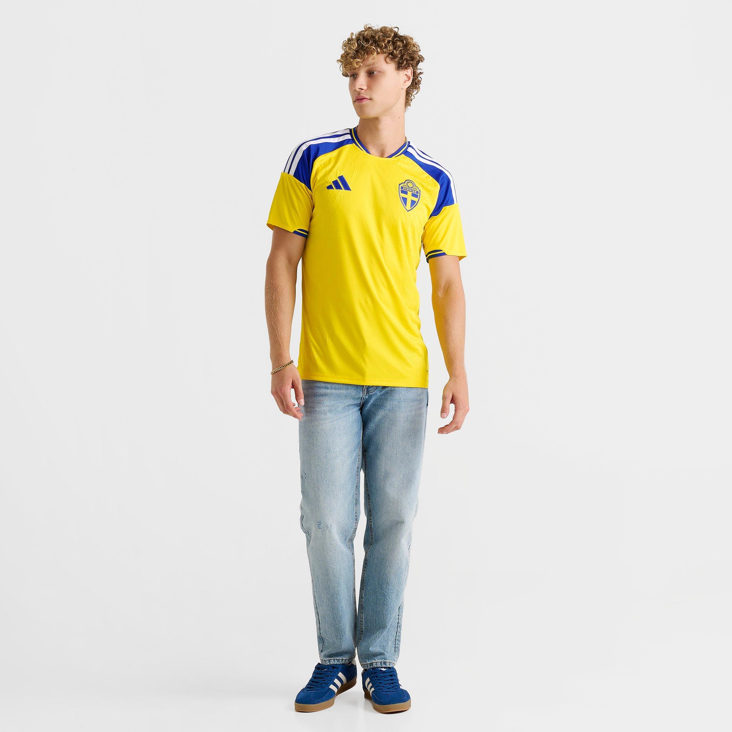 Men's adidas Sweden Home Replica Soccer Jersey