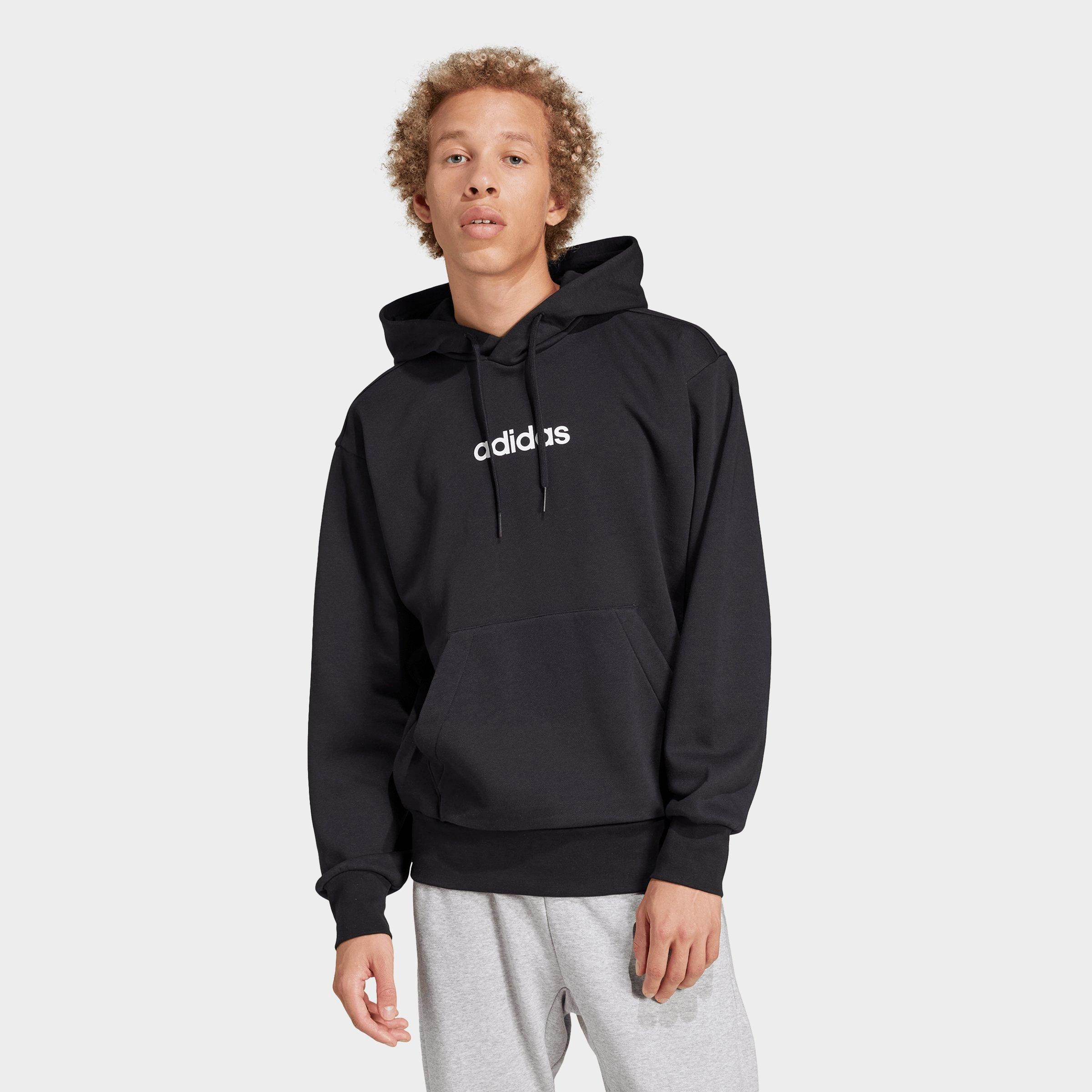 Men's adidas Essentials Linear Logo Fleece Pullover Hoodie