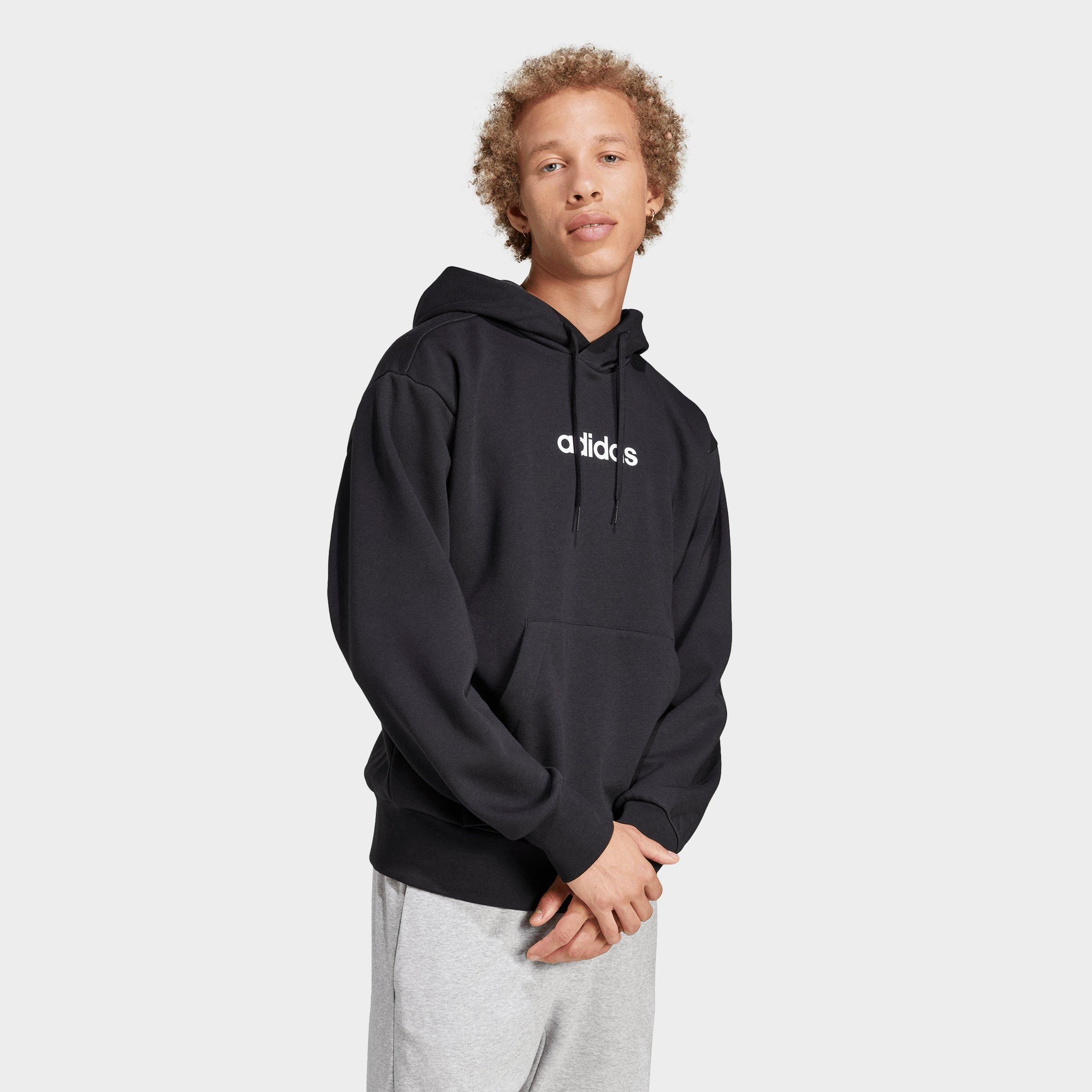 Men's adidas Essentials Linear Logo Fleece Pullover Hoodie