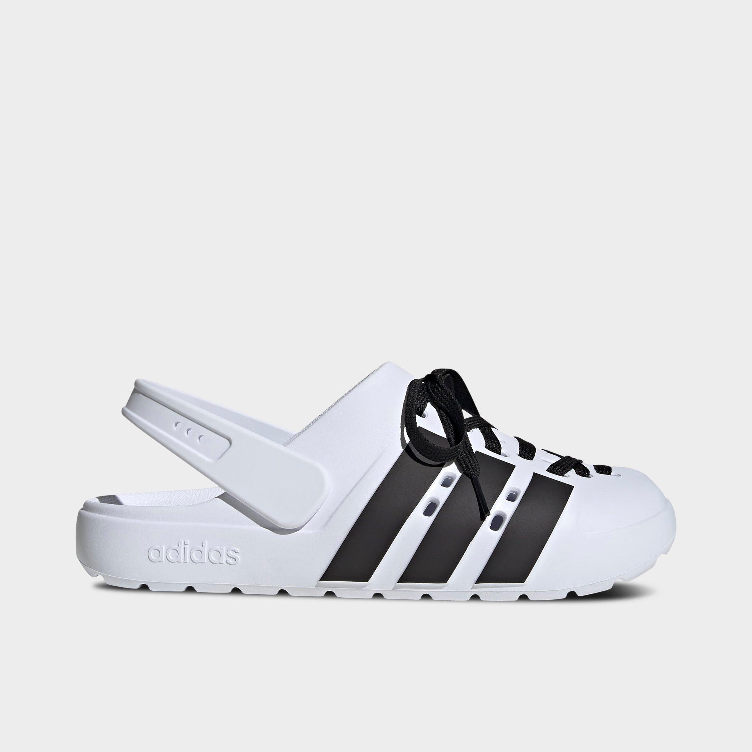 Adidas Shoes Mens 13 Adilette Clog 2.0 White Black Stripes Slip On Athletic adidas adilette 2.0 Clogs - Men main image 2