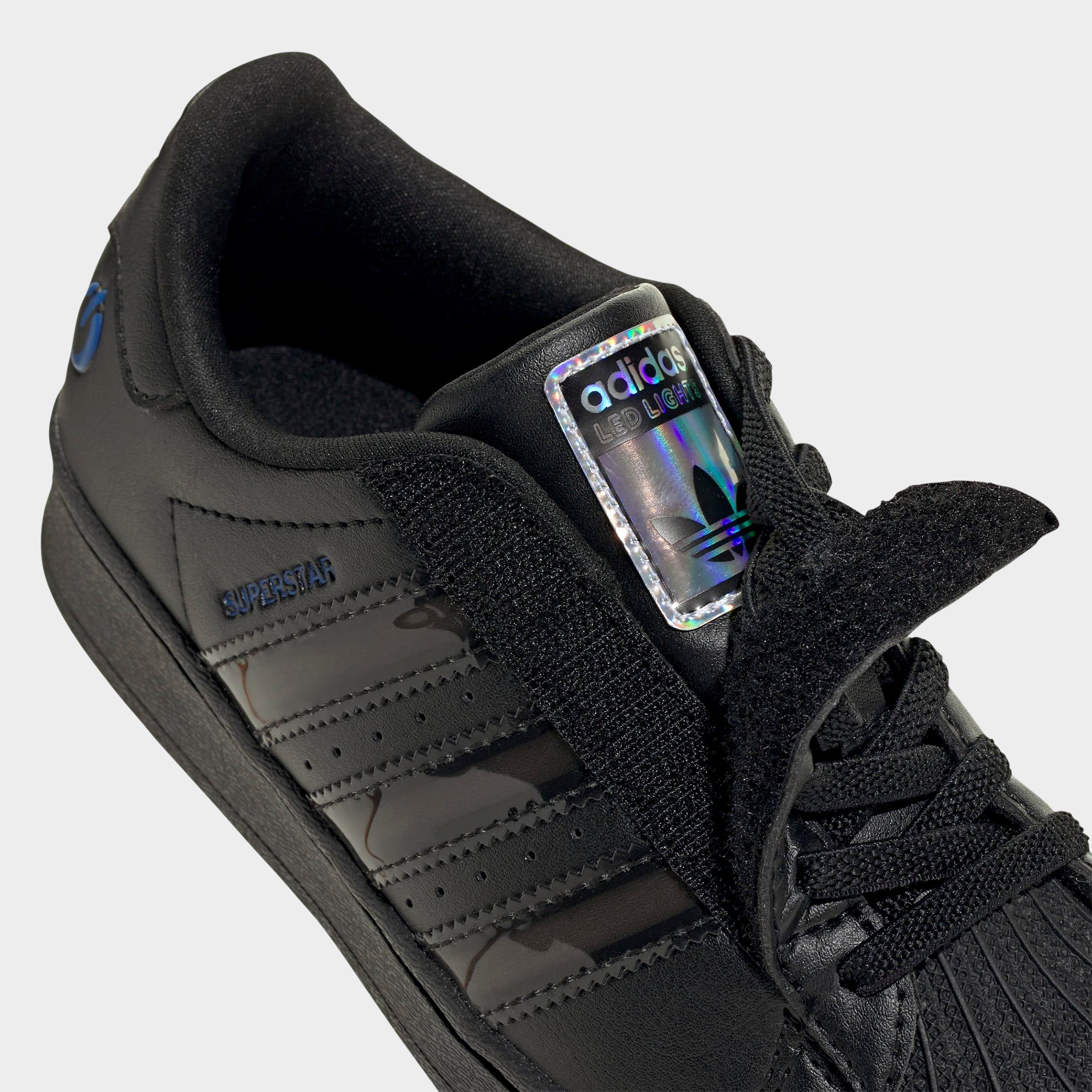 Little Kids' adidas Originals Superstar LED Lights Stretch Lace Casual Shoes