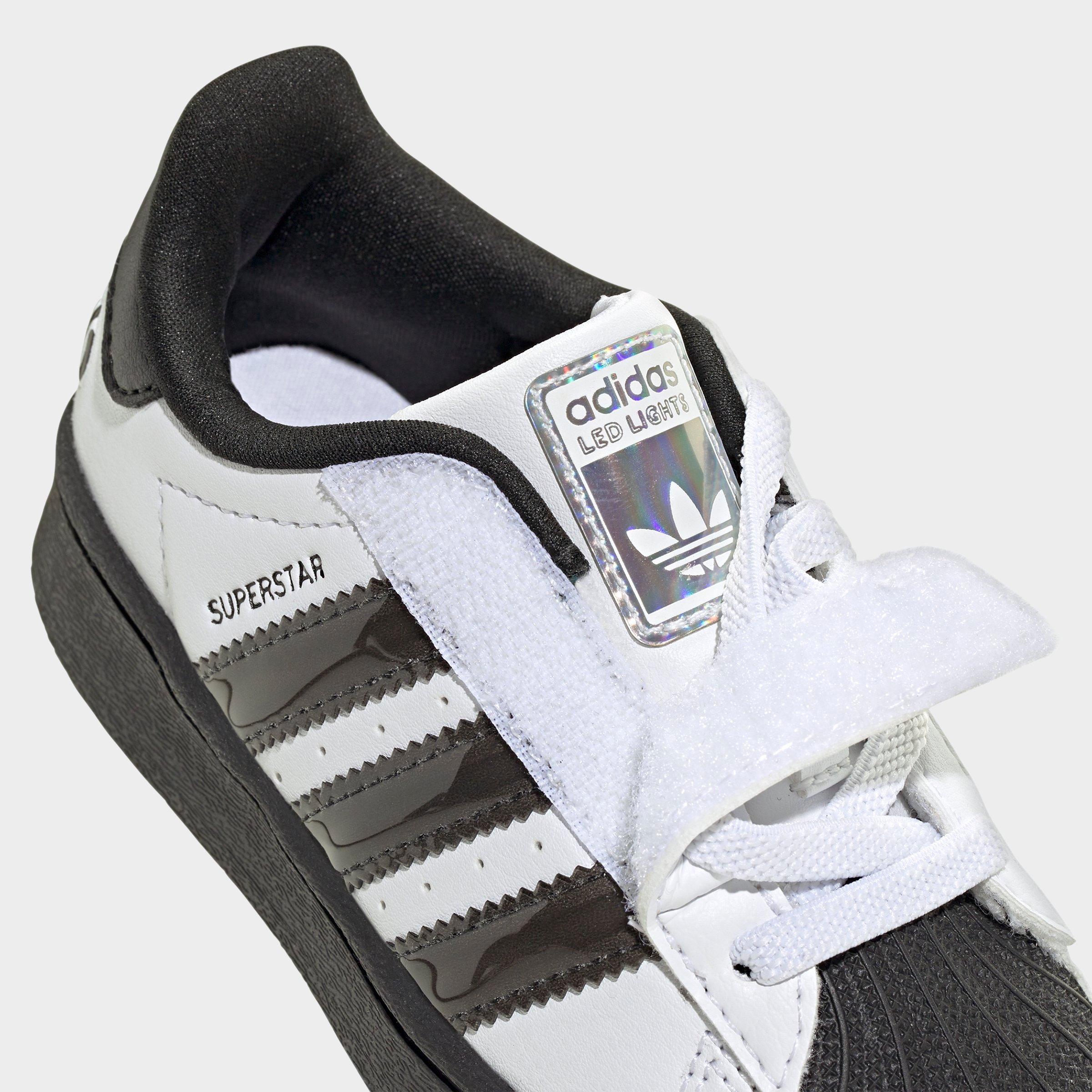 Kids' Toddler adidas Originals Superstar LED Lights Stretch Lace Casual Shoes
