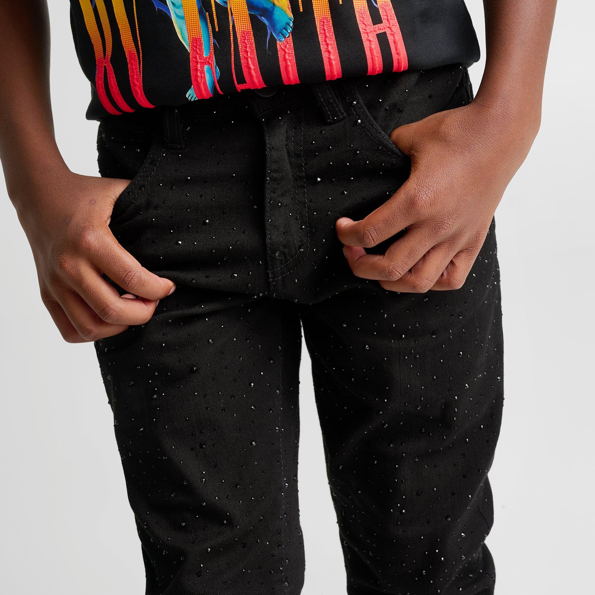 Big Kids' Jordan Craig Rhinestone Denim Jeans