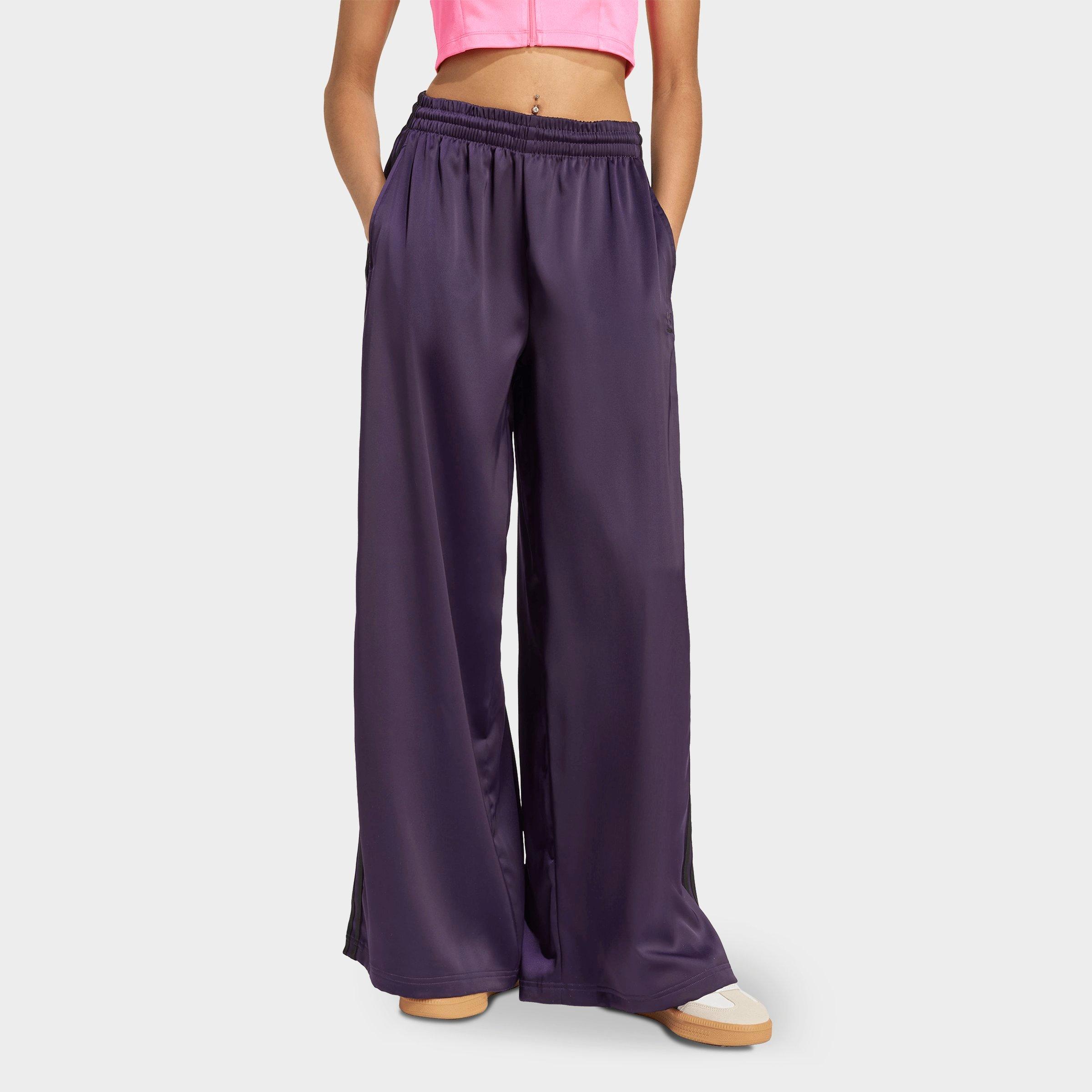 adidas originals★W WIDE LEG SATIN PANTS adidas Adicolor Satin Wide Leg Track Pants - Black | Free Shipping