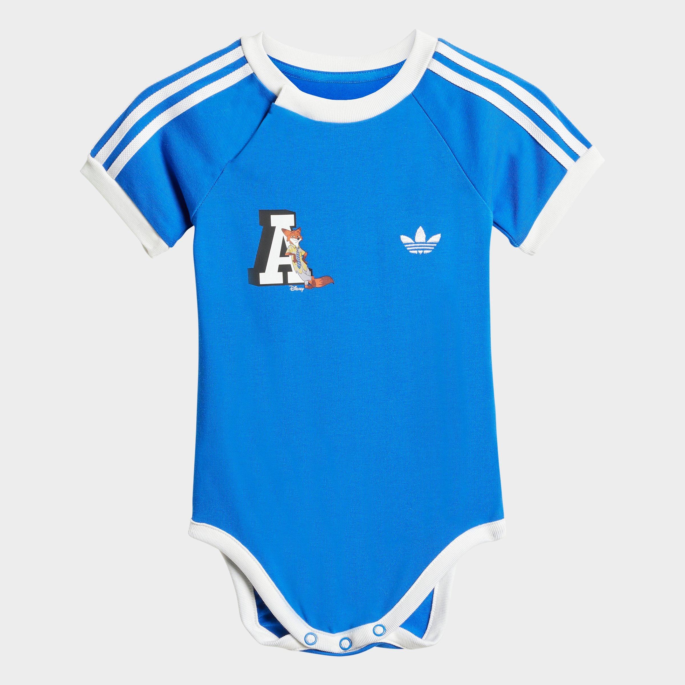 Infant adidas Originals x Disney Zootopia 3-Stripes Bodysuit | JD