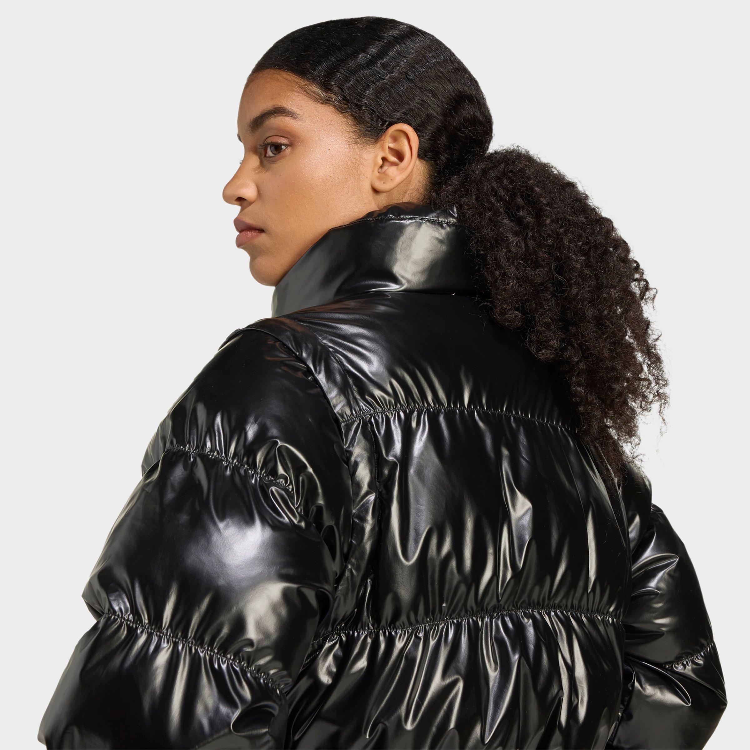 Women's adidas Originals Essentials Glossy Two-In-One Cropped Puffer Jacket