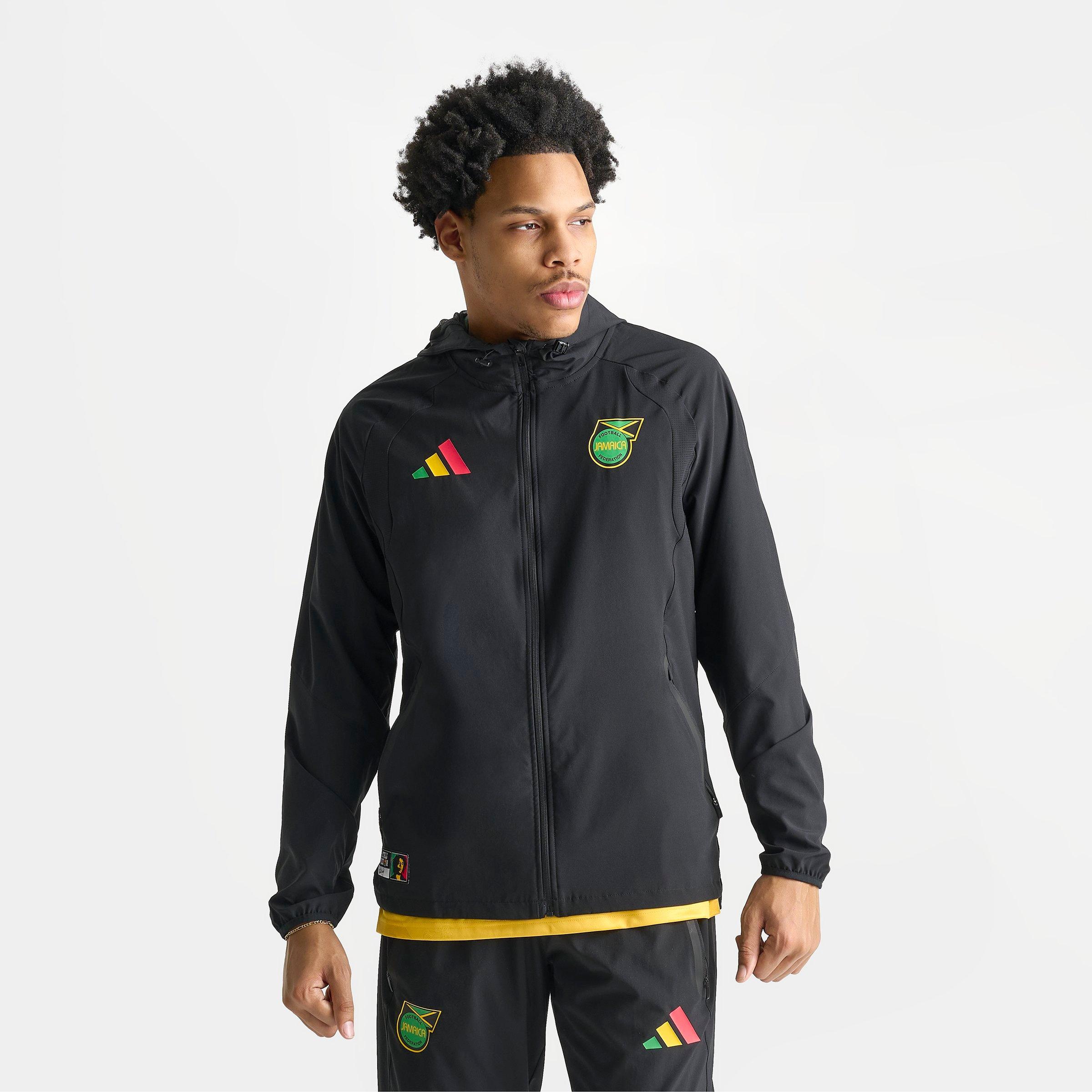 Men's adidas Jamaica x Bob Marley Tiro Travel Full-Zip Windbreaker Jacket