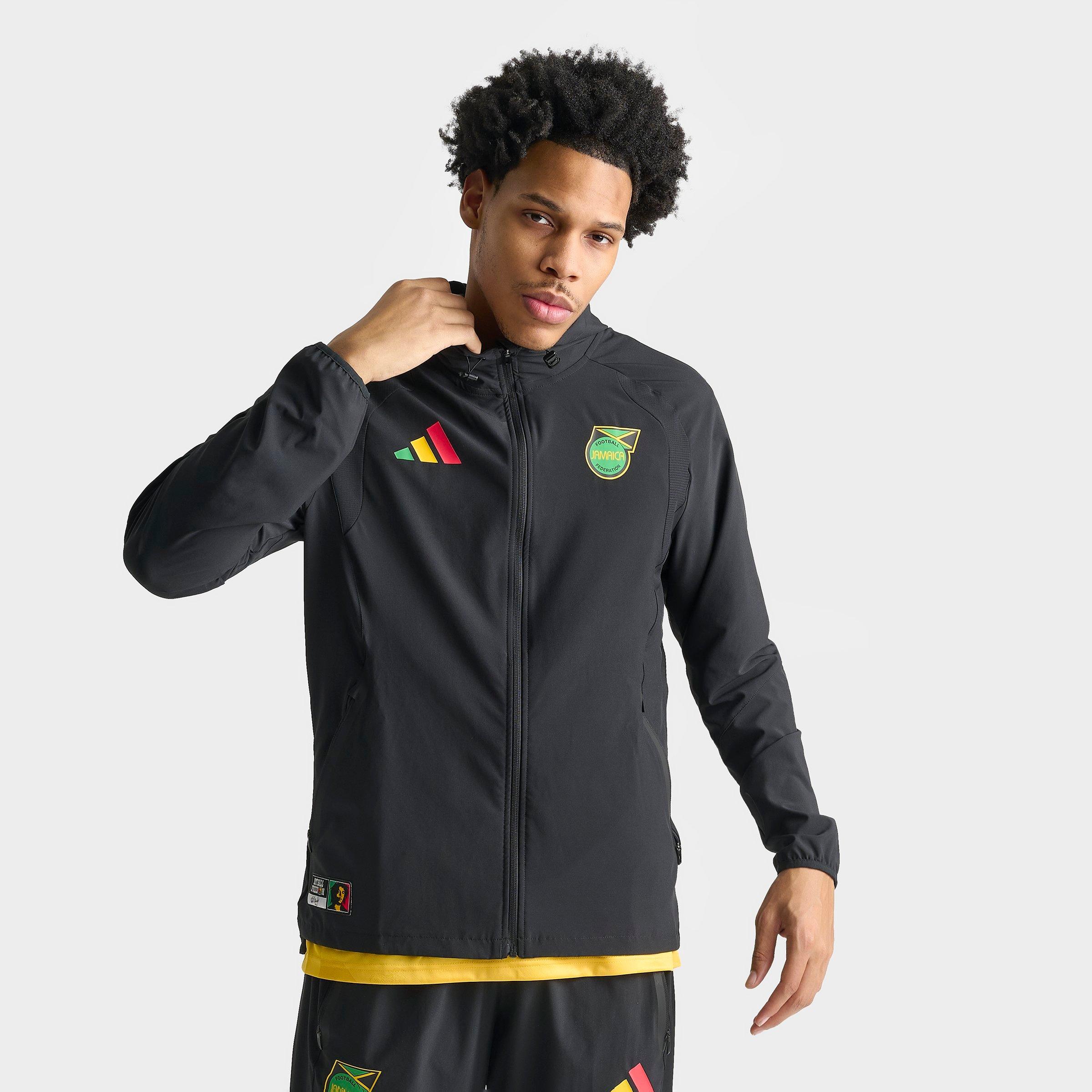 Men's adidas Jamaica x Bob Marley Tiro Travel Full-Zip Windbreaker Jacket