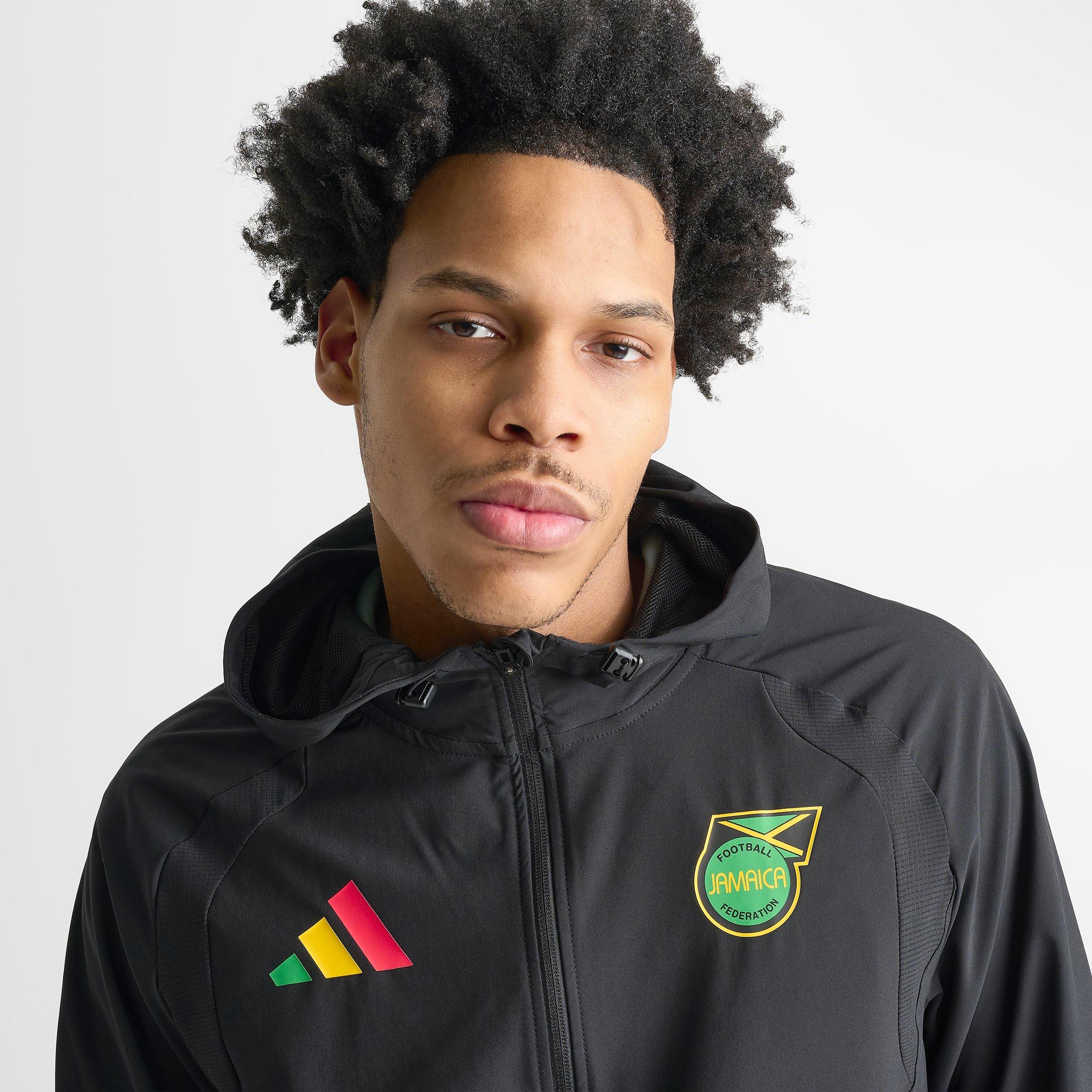 Men's adidas Jamaica x Bob Marley Tiro Travel Full-Zip Windbreaker Jacket