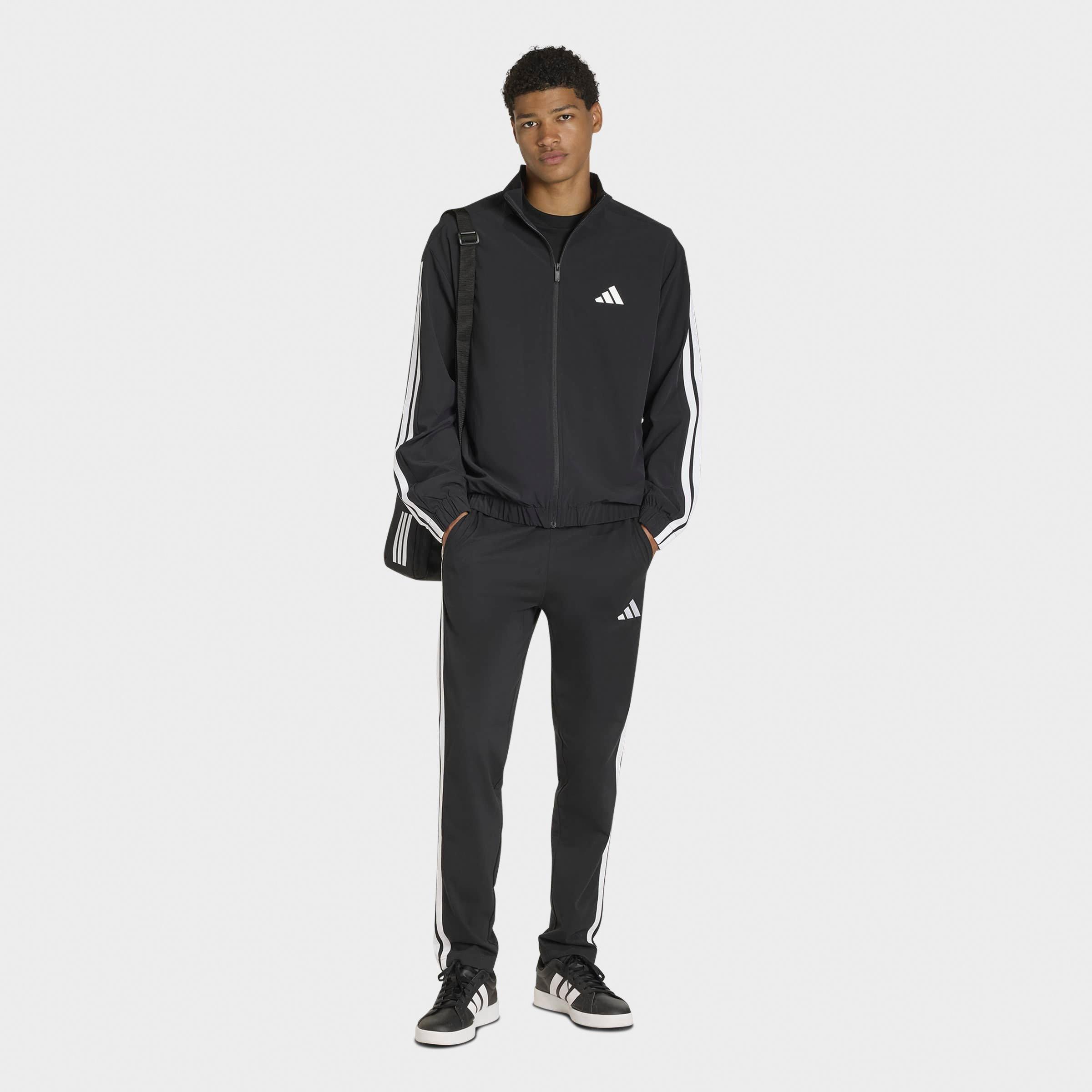 Men's adidas 3-Stripes Woven Full-Zip Track Top
