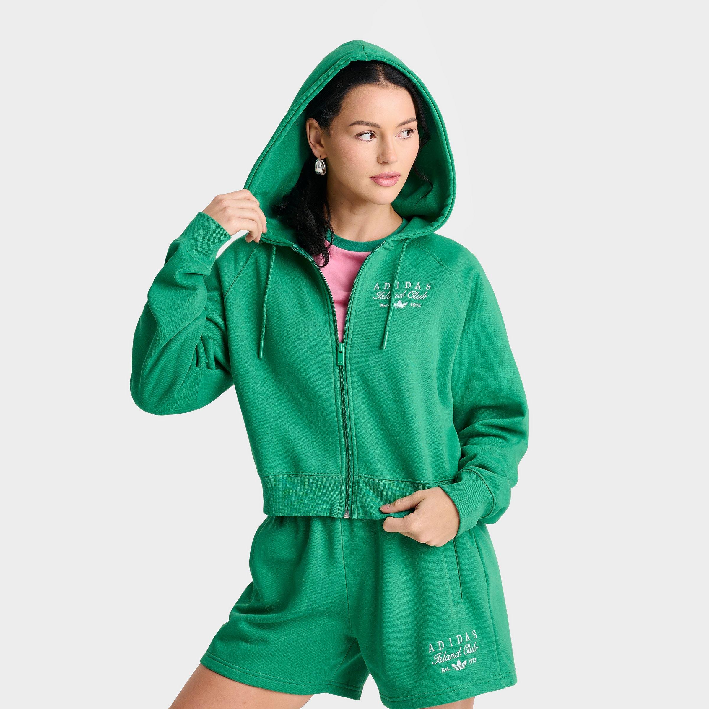 Women's adidas Originals Island Cropped Full-ZIp Hoodie | JD