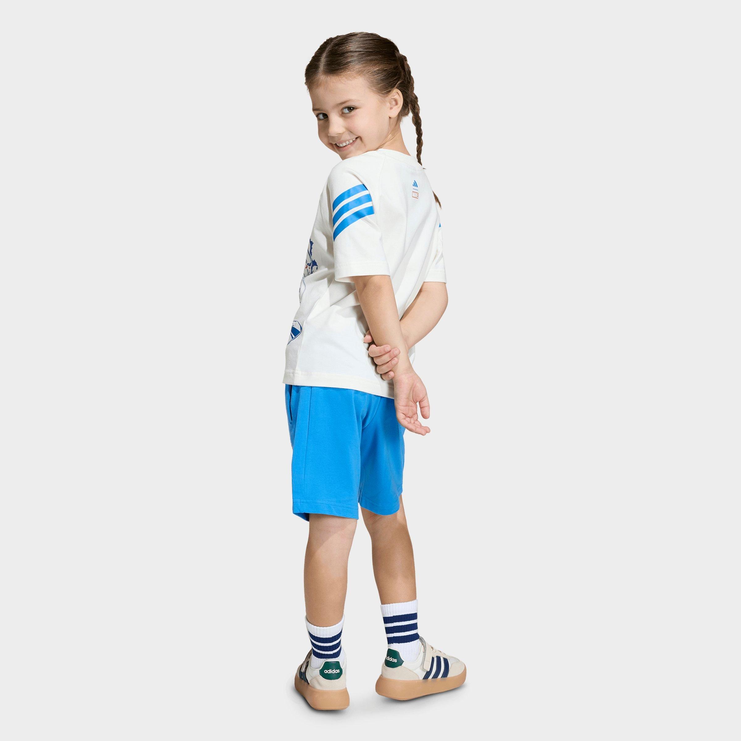 Toddler and Little Kids' adidas x Marvel Avengers T-Shirt Shorts Set