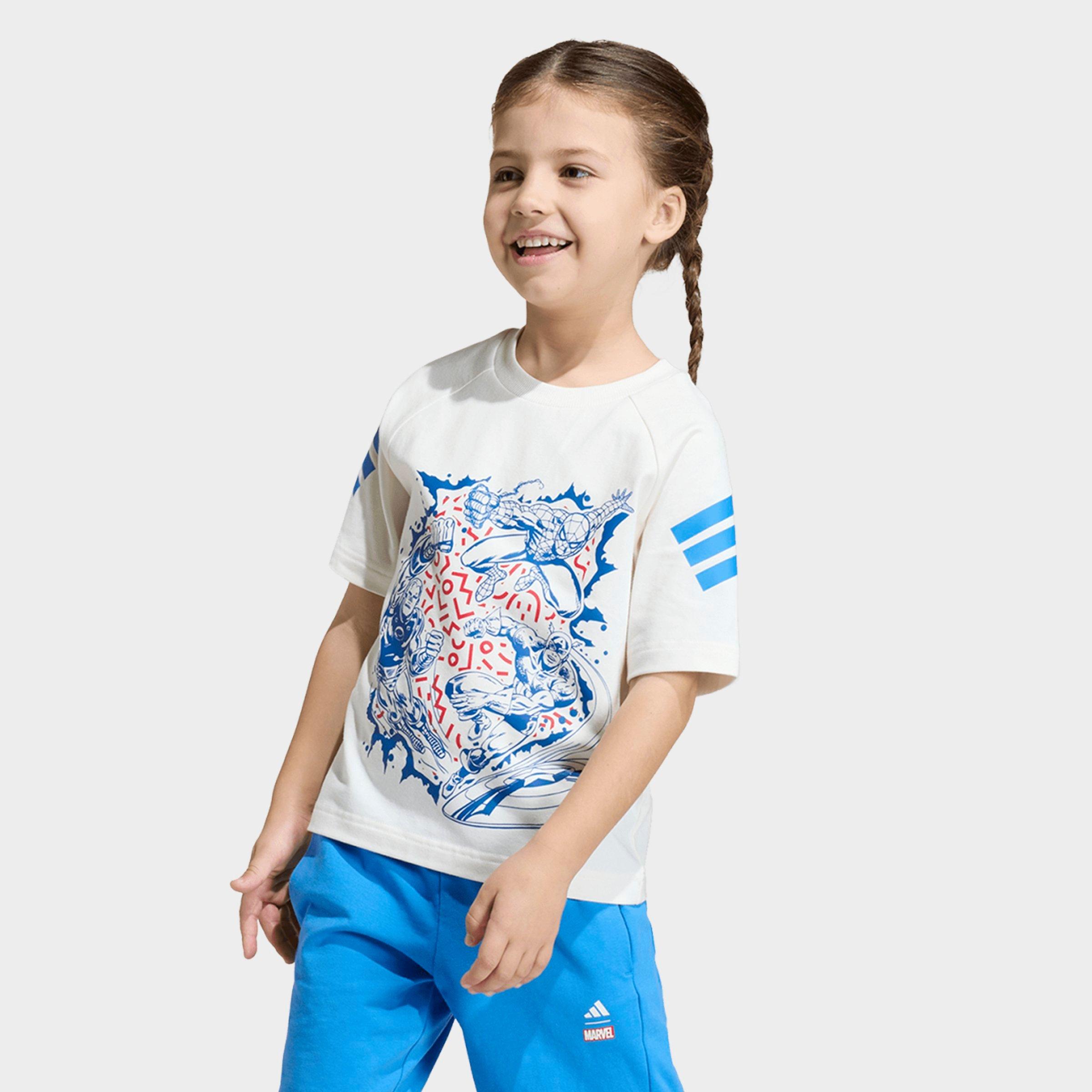 Toddler and Little Kids' adidas x Marvel Avengers T-Shirt Shorts Set