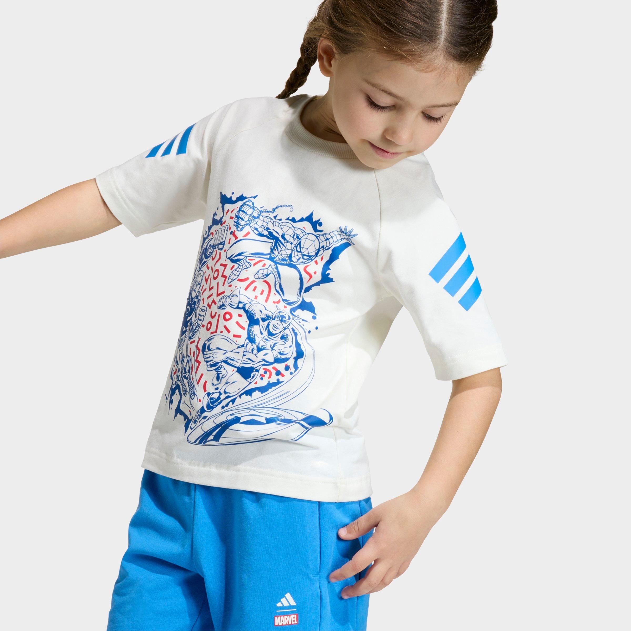 Toddler and Little Kids' adidas x Marvel Avengers T-Shirt Shorts Set
