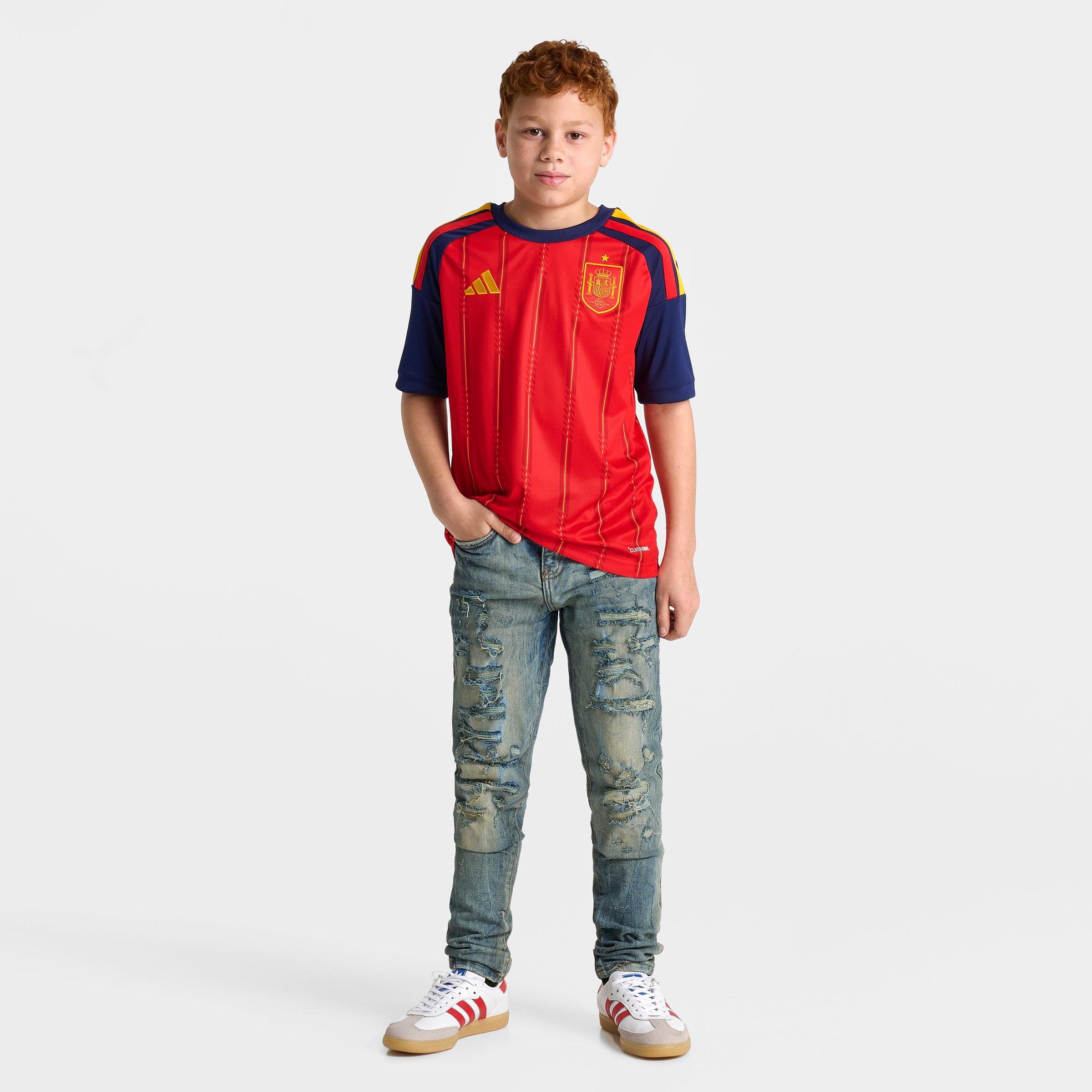 Big Kids' adidas Spain Home Replica Soccer Jersey