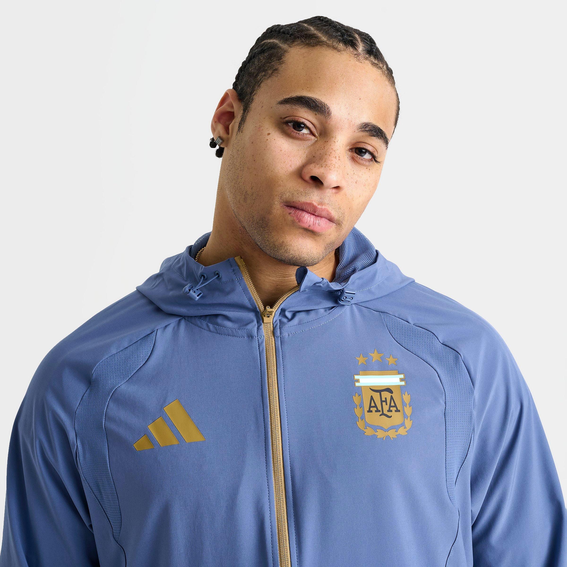Men's adidas Argentina Tiro Travel Full-Zip Windbreaker Jacket