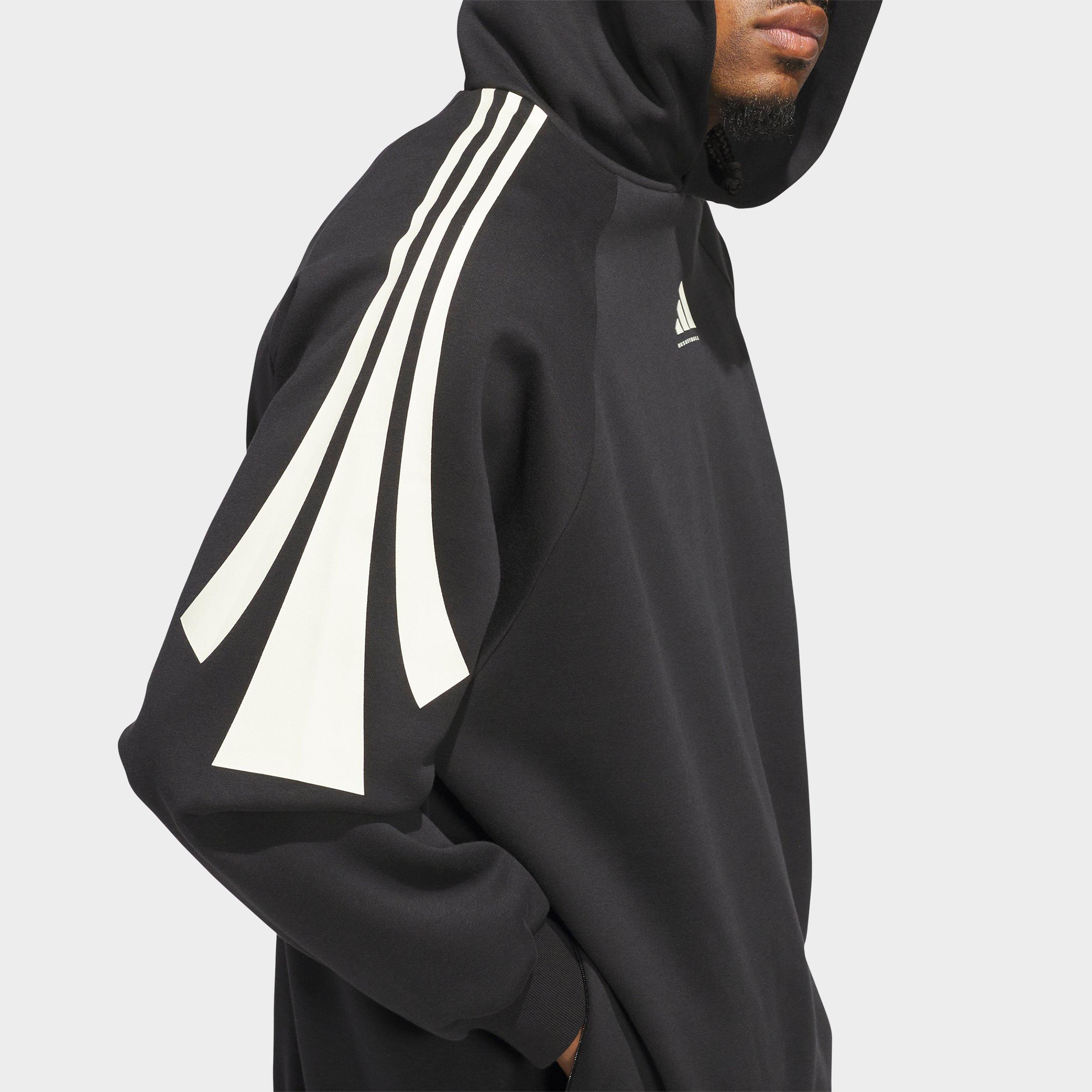 Men's adidas Basketball 3-Stripes Fleece Hoodie